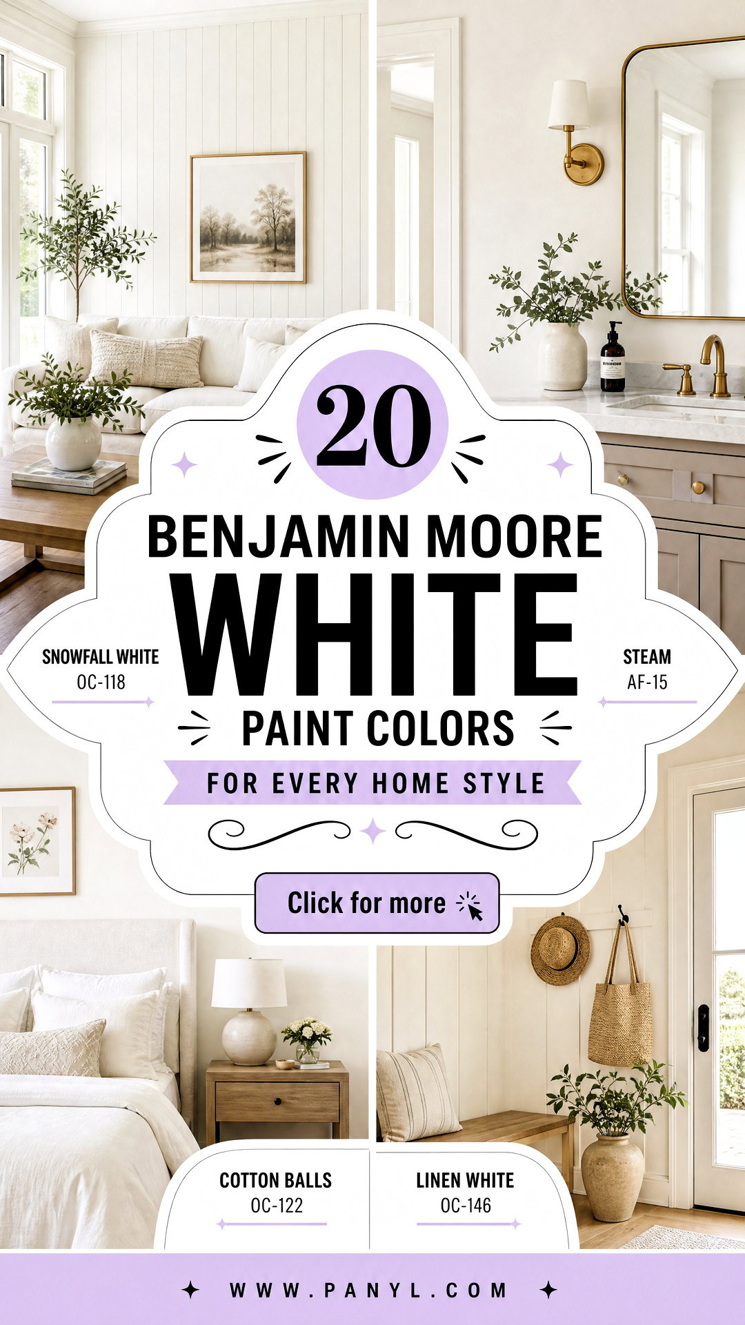 20 Benjamin Moore White Paint Colors for Every Home Style - 20 Benjamin Moore White Paint Colors for Every Home Style