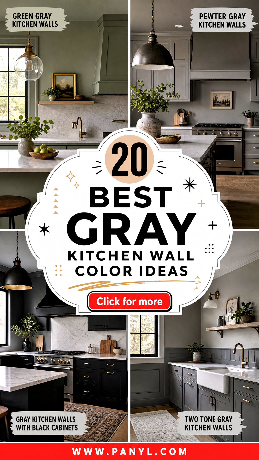20 Best Gray Kitchen Wall Color Ideas for a Chic Refresh - 20 Best Gray Kitchen Wall Color Ideas for a Chic Refresh