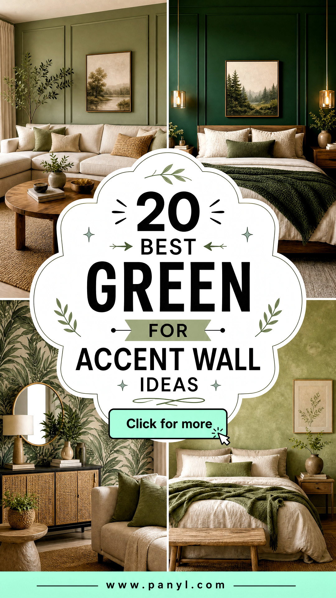20 Best Green for Accent Wall Ideas for a Fresh Modern Look - 20 Best Green for Accent Wall Ideas for a Fresh Modern Look