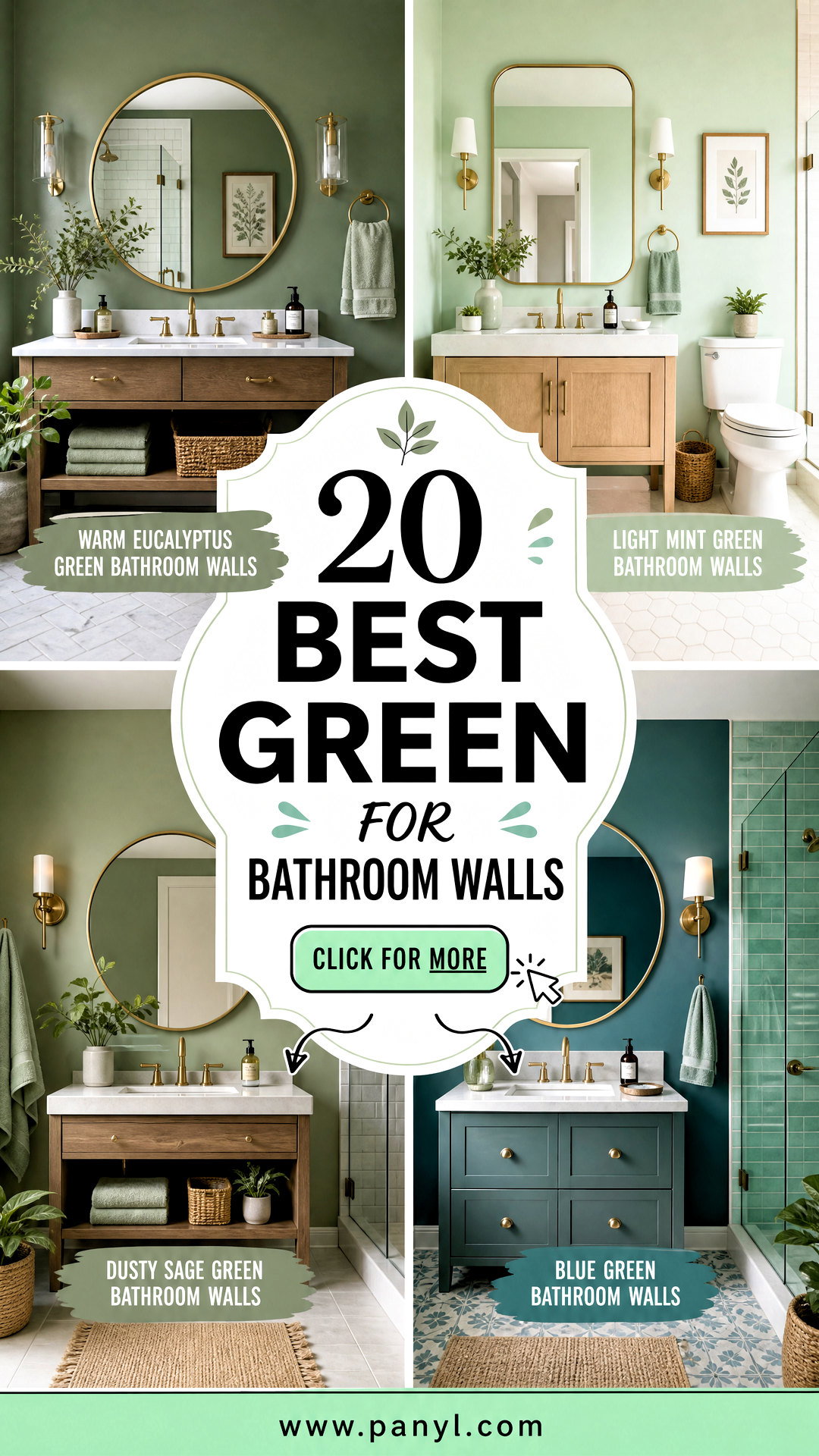 20 Best Green for Bathroom Walls for a Spa-Like Retreat - 20 Best Green for Bathroom Walls for a Spa-Like Retreat