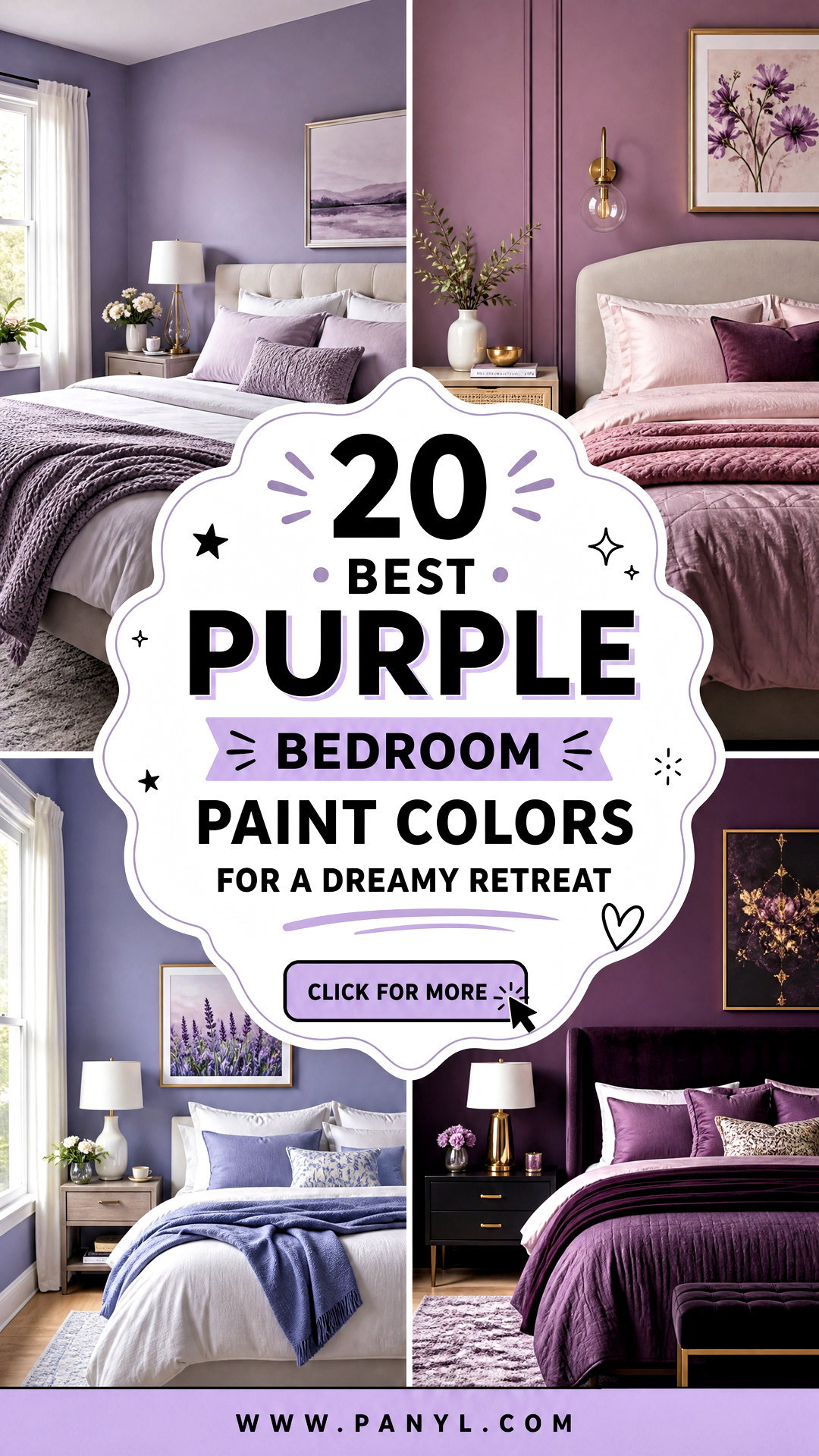 20 Best Purple Bedroom Paint Colors for a Dreamy Retreat - 20 Best Purple Bedroom Paint Colors for a Dreamy Retreat