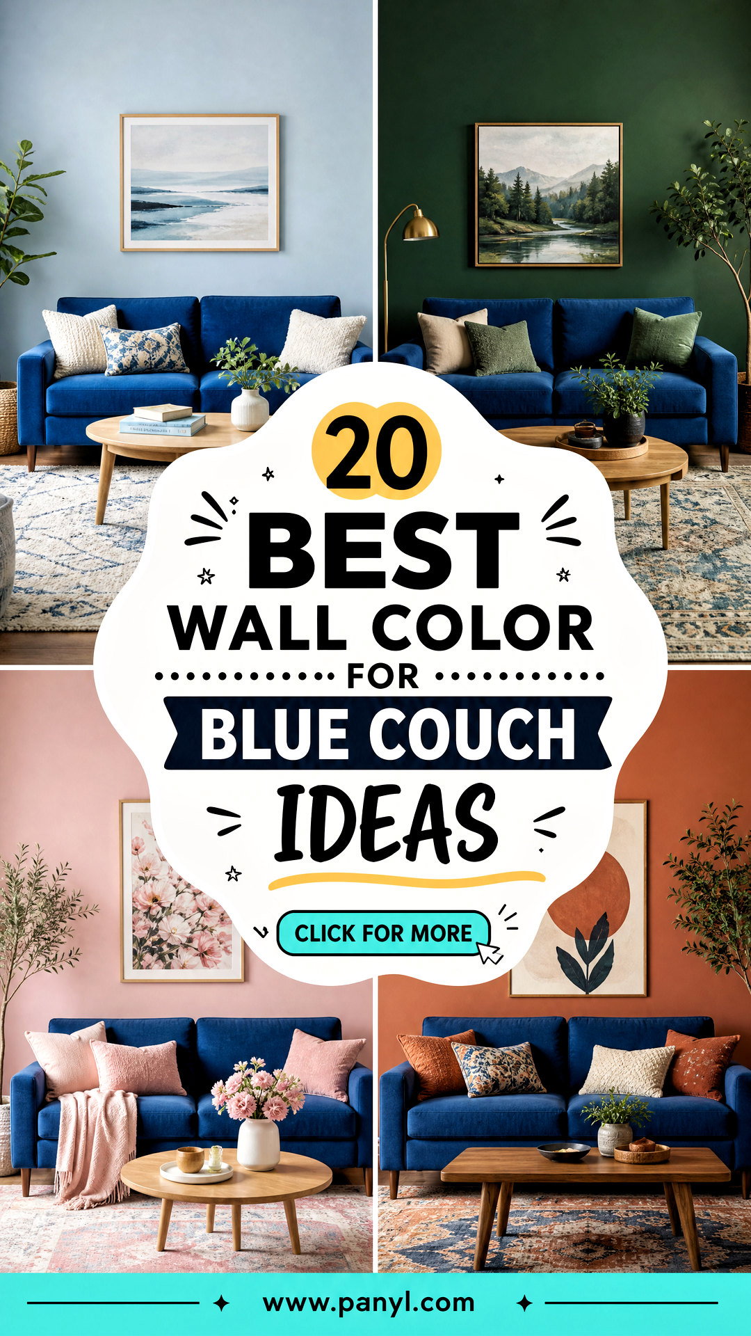 20 Best Wall Color for Blue Couch Ideas for a Cozy Look - 20 Best Wall Color for Blue Couch Ideas for a Cozy Look