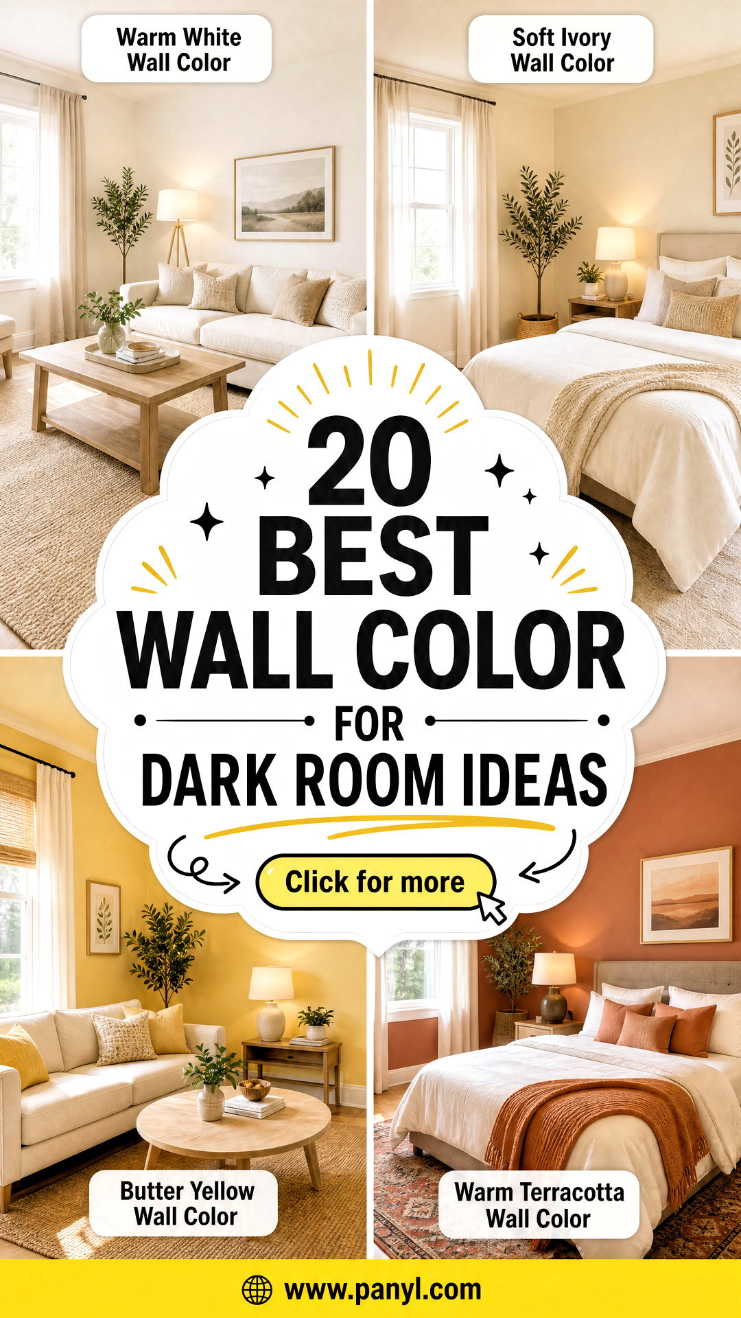 20 Best Wall Color for Dark Room Ideas to Brighten Your Space - 20 Best Wall Color for Dark Room Ideas to Brighten Your Space