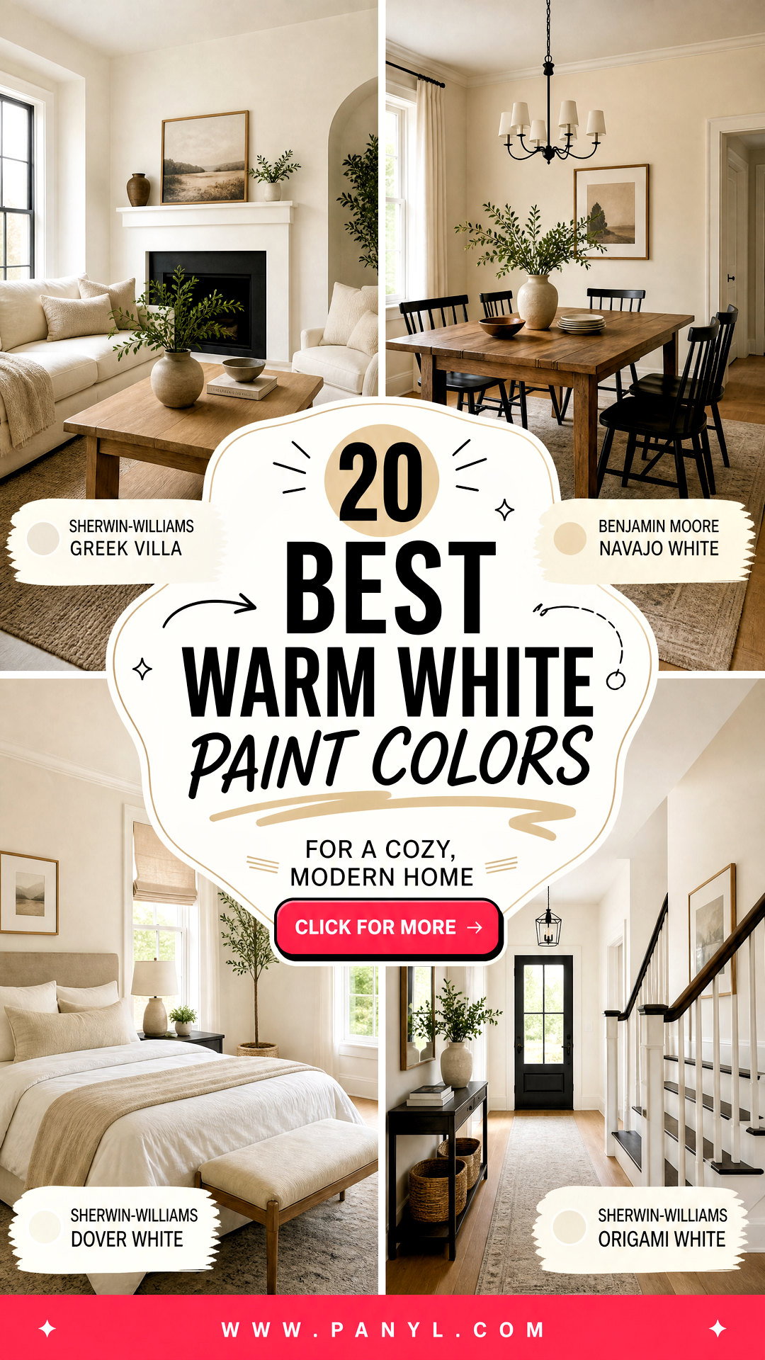 20 Best Warm White Paint Colors for a Cozy Modern Home - 20 Best Warm White Paint Colors for a Cozy, Modern Home