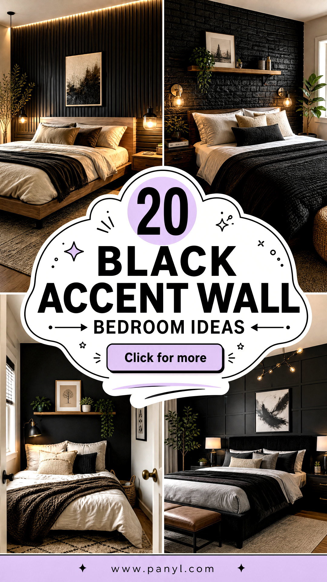 20 Black Accent Wall Bedroom Ideas for a Cozy Retreat - 20 Black Accent Wall Bedroom Ideas for a Cozy Retreat