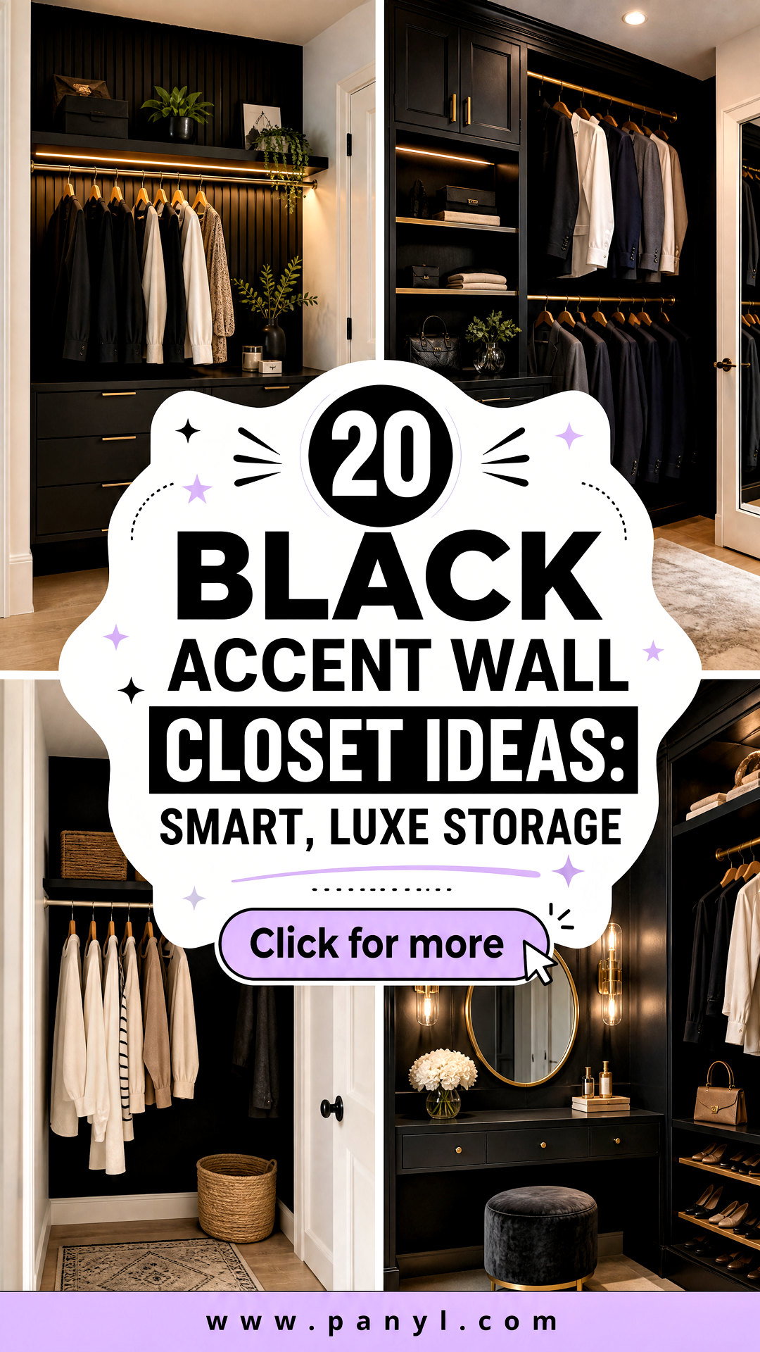 20 Black Accent Wall Closet Ideas Smart Luxe Storage - 20 Black Accent Wall Closet Ideas: Smart, Luxe Storage