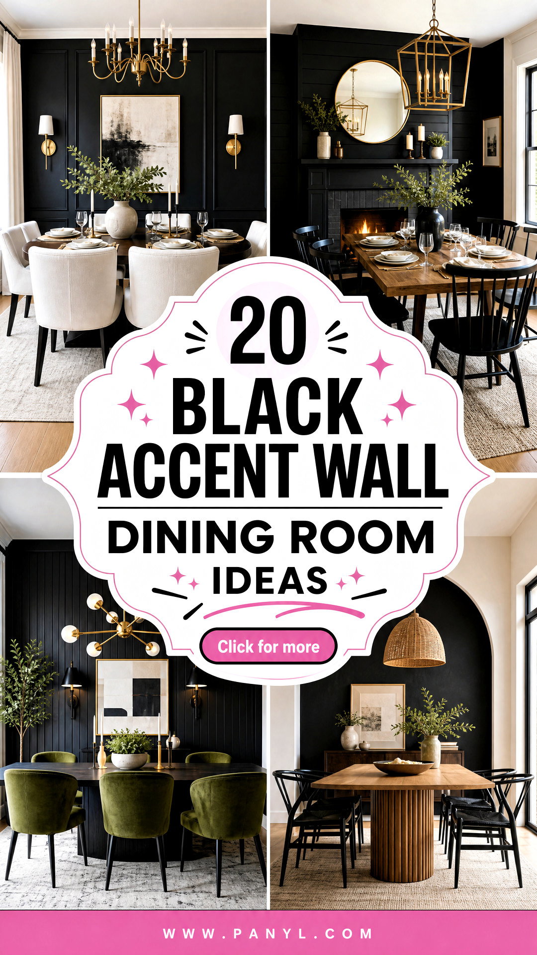 20 Black Accent Wall Dining Room Ideas for Chic Modern Drama - 20 Black Accent Wall Dining Room Ideas for Chic, Modern Drama