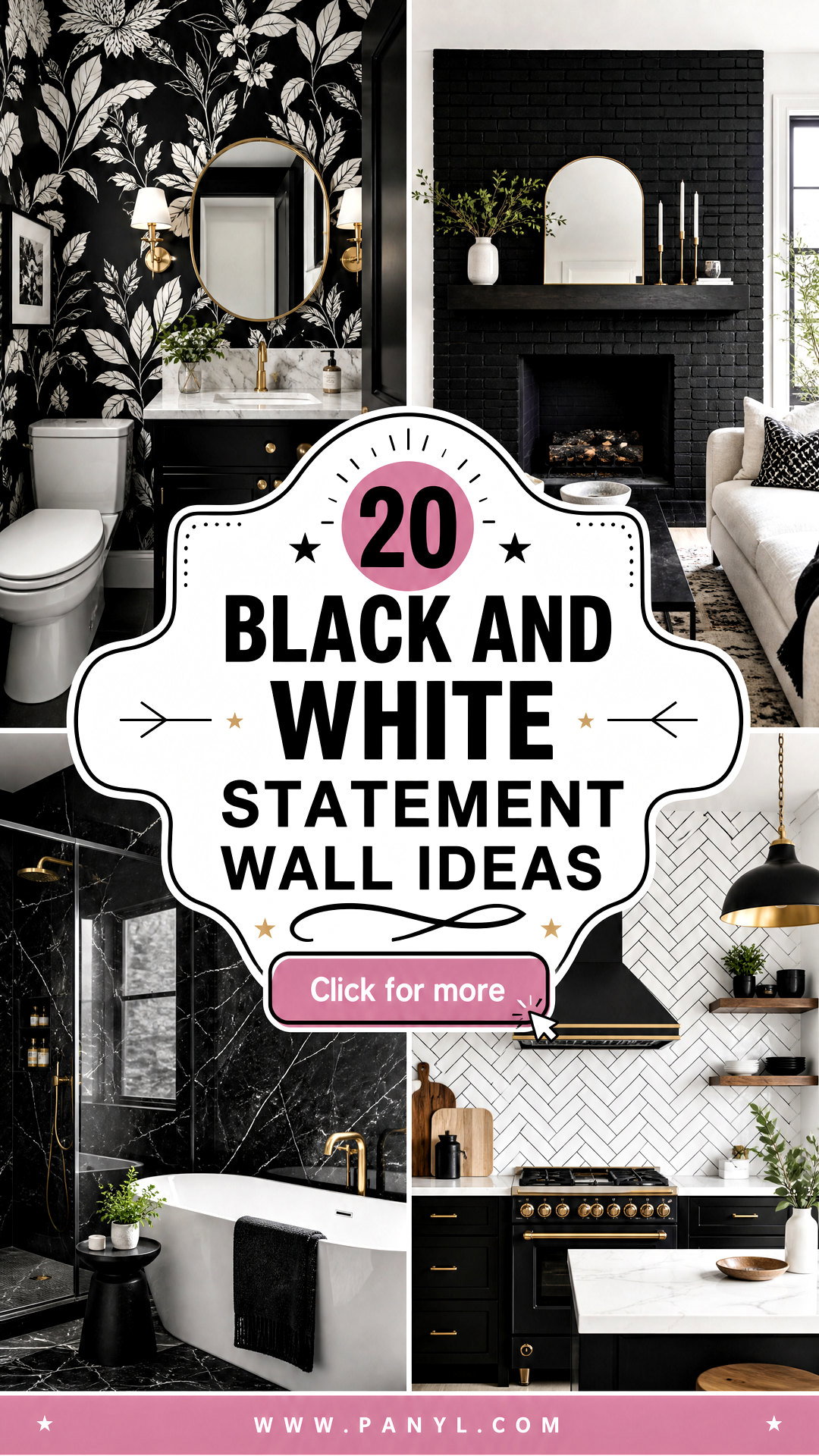 20 Black And White Statement Wall Ideas for Bold Modern Style - 20 Black And White Statement Wall Ideas for Bold Modern Style