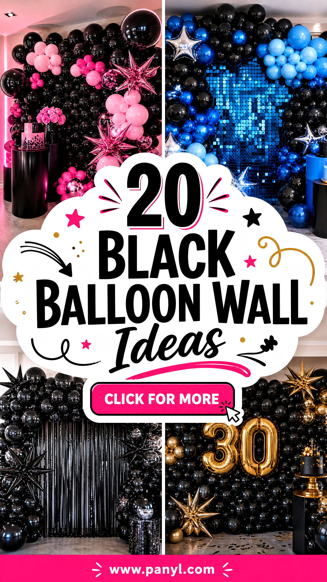 20 Black Balloon Wall Ideas for Unforgettable Party Decor - 20 Black Balloon Wall Ideas for Unforgettable Party Decor