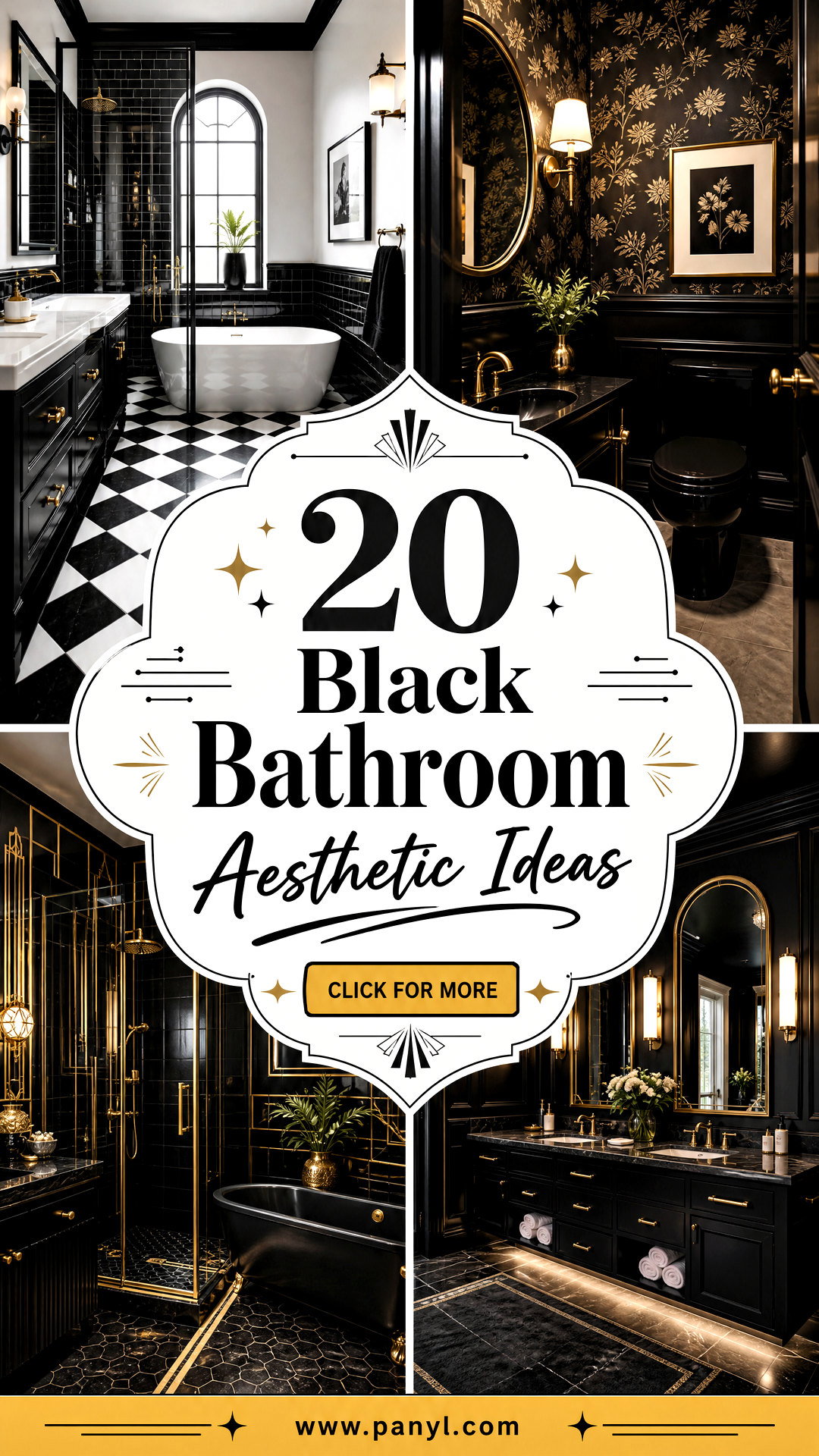 20 Black Bathroom Aesthetic Ideas for a Moody Luxe Look - 20 Black Bathroom Aesthetic Ideas for a Moody Luxe Look