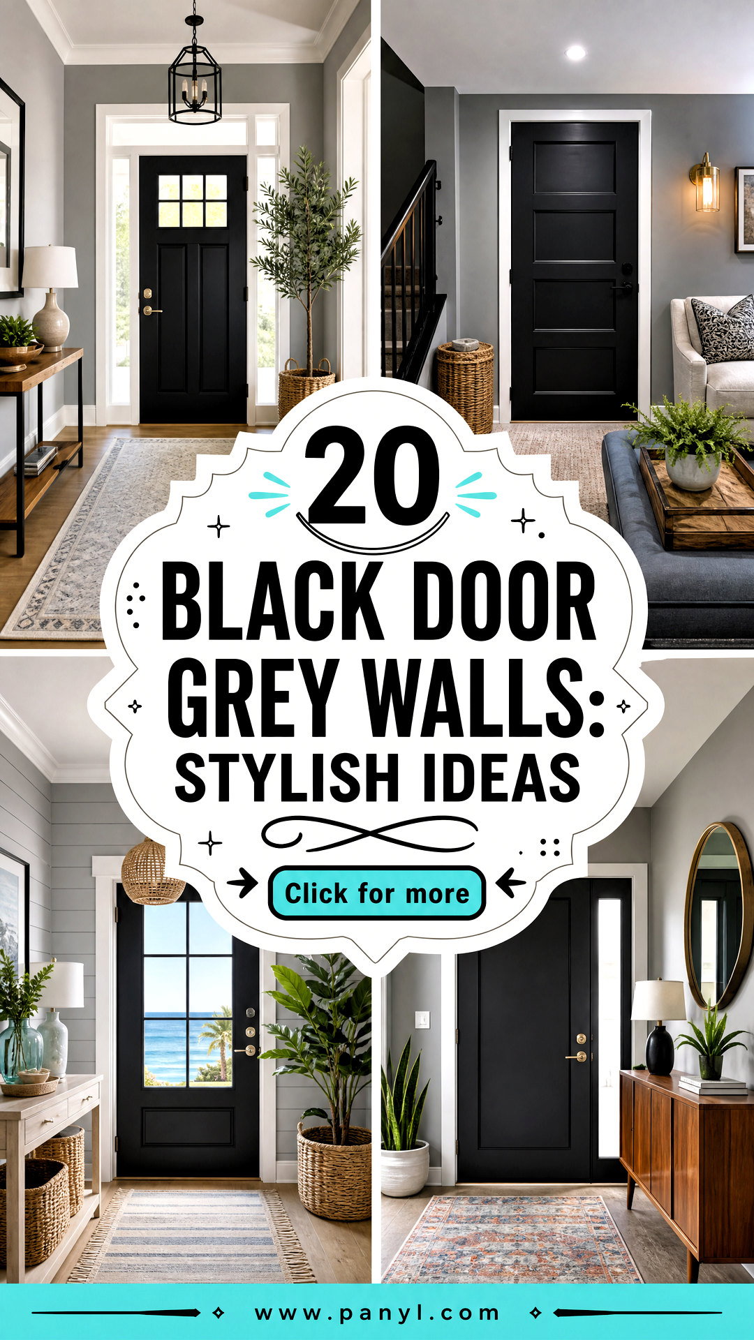 20 Black Door Grey Walls Stylish Ideas for a Modern Look - 20 Black Door Grey Walls: Stylish Ideas for a Modern Look