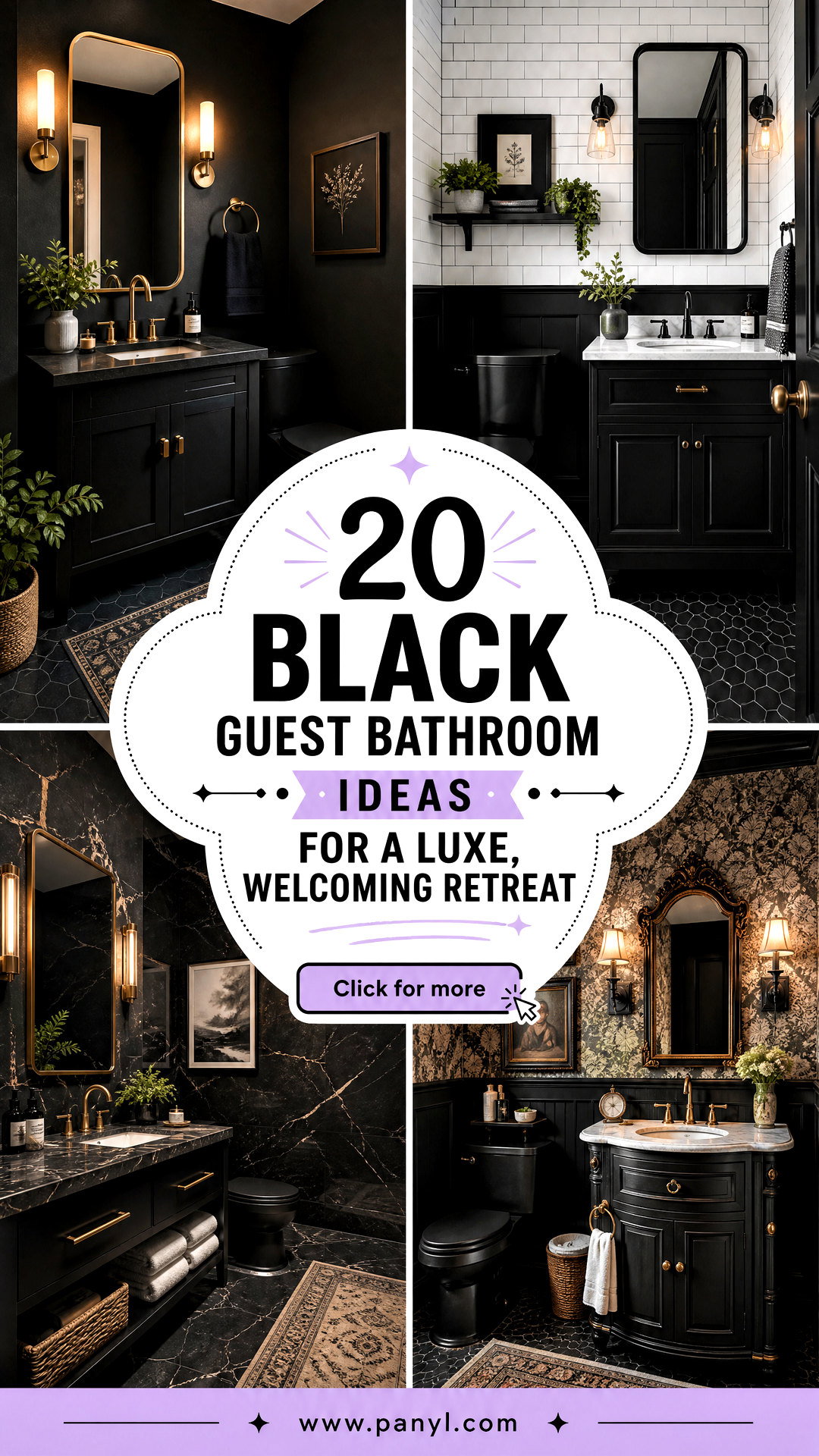 20 Black Guest Bathroom Ideas for a Luxe Welcoming Retreat - 20 Black Guest Bathroom Ideas for a Luxe, Welcoming Retreat