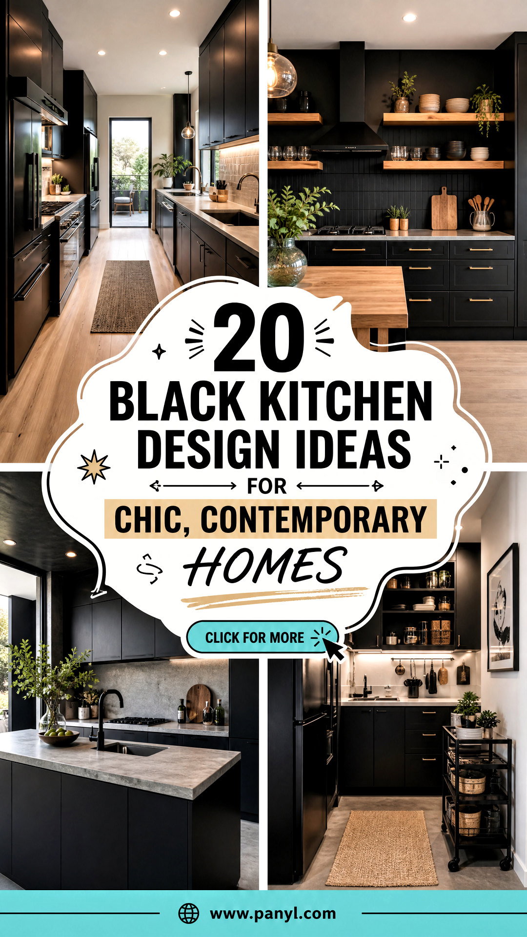 20 Black Kitchen Design Ideas for Chic Contemporary Homes - 20 Black Kitchen Design Ideas for Chic, Contemporary Homes