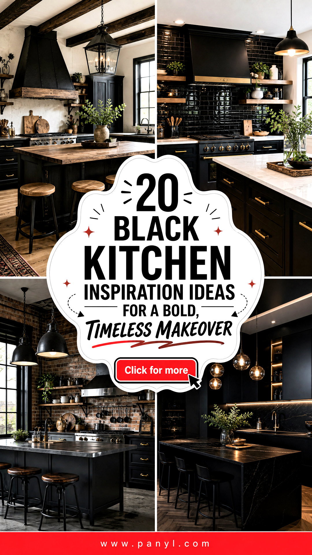 20 Black Kitchen Inspiration Ideas for a Bold Timeless Makeover - 20 Black Kitchen Inspiration Ideas for a Bold, Timeless Makeover
