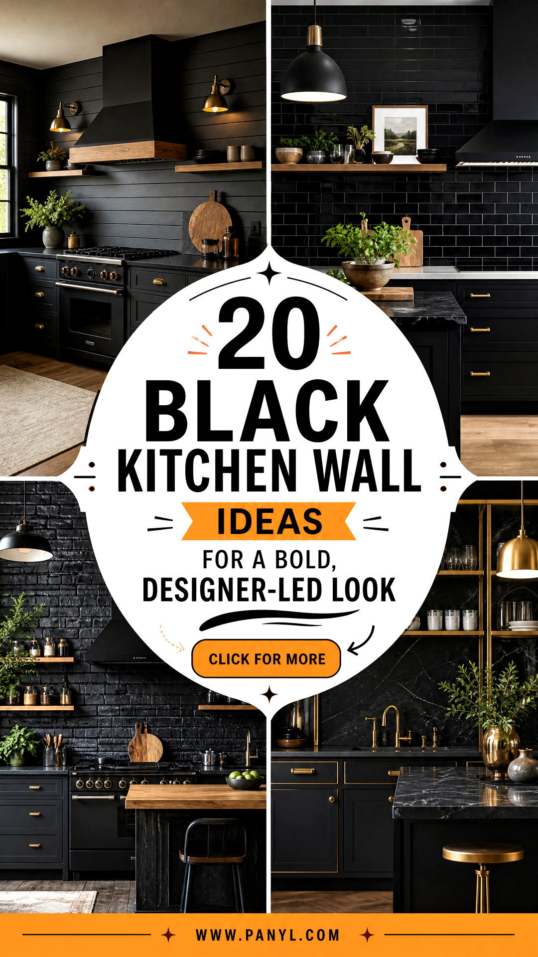 20 Black Kitchen Wall Ideas for a Bold Designer-Led Look - 20 Black Kitchen Wall Ideas for a Bold, Designer-Led Look
