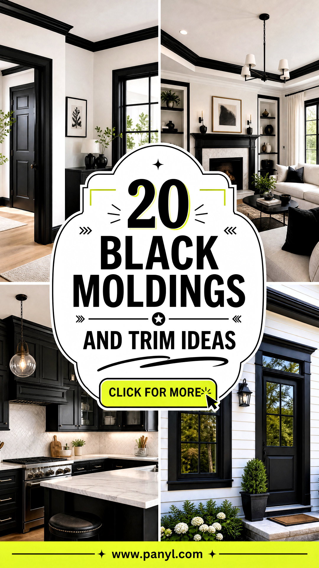 20 Black Moldings and Trim Ideas for Chic High-Contrast Rooms - 20 Black Moldings and Trim Ideas for Chic, High-Contrast Rooms