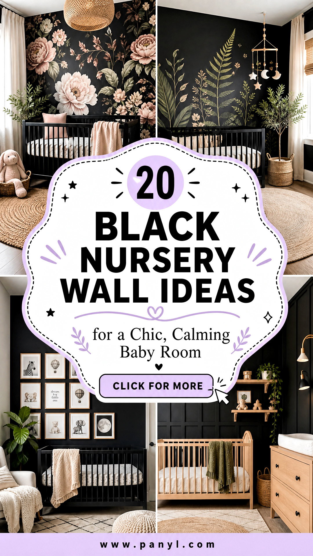 20 Black Nursery Wall Ideas for a Chic Calming Baby Room - 20 Black Nursery Wall Ideas for a Chic, Calming Baby Room