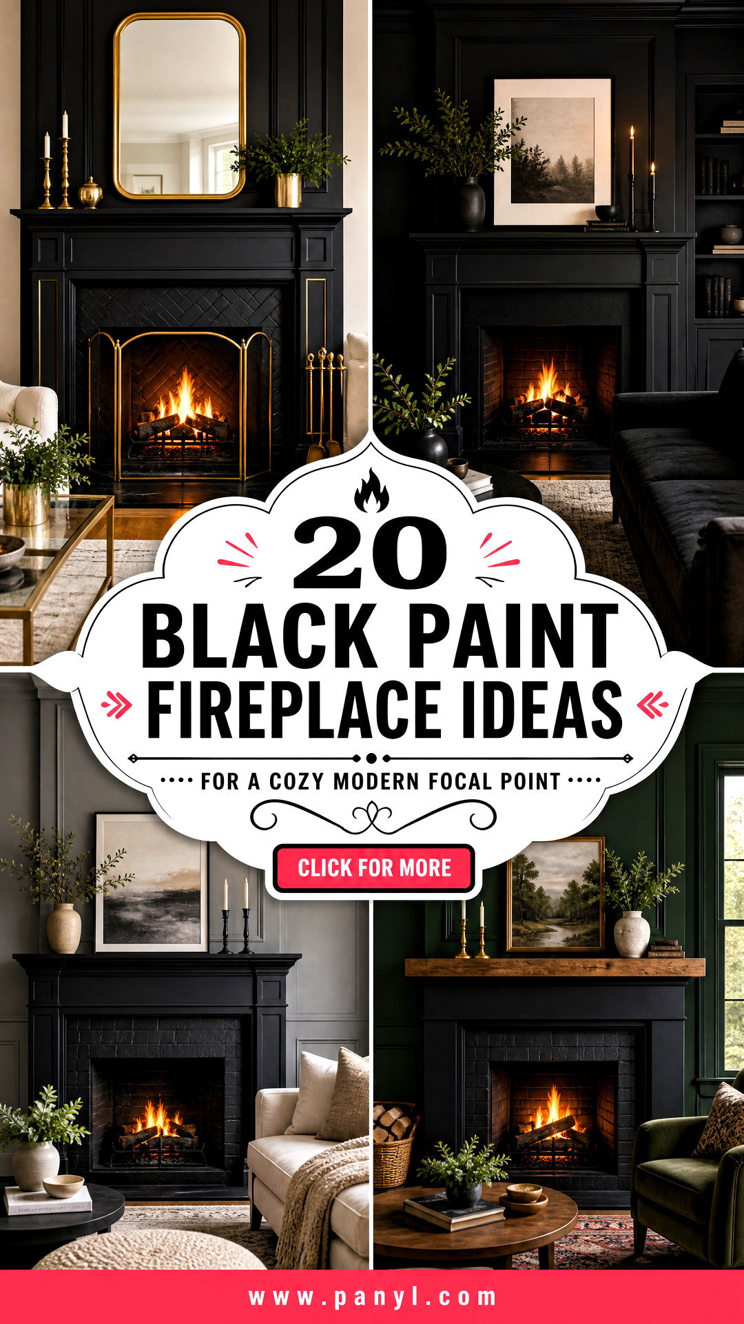 20 Black Paint Fireplace Ideas for a Cozy Modern Focal Point - 20 Black Paint Fireplace Ideas for a Cozy Modern Focal Point