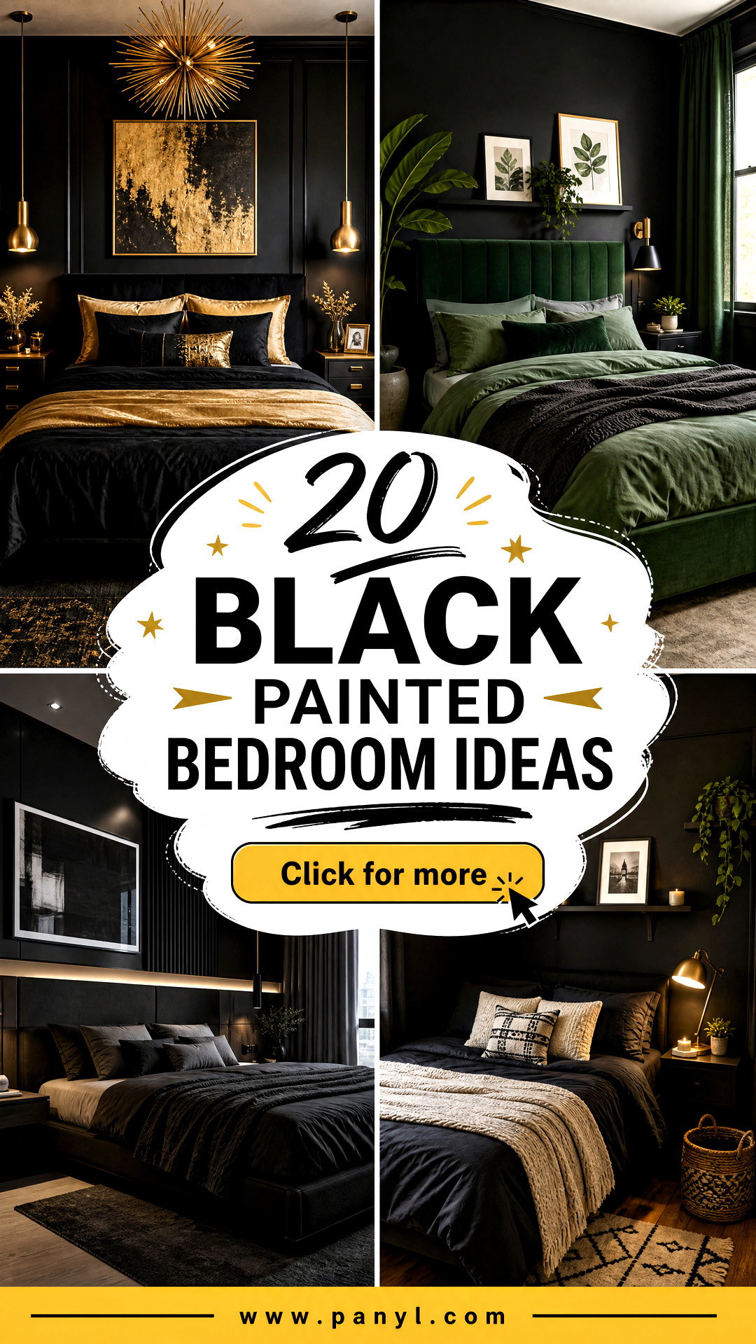 20 Black Painted Bedroom Ideas for a Bold Cozy Retreat - 20 Black Painted Bedroom Ideas for a Bold, Cozy Retreat