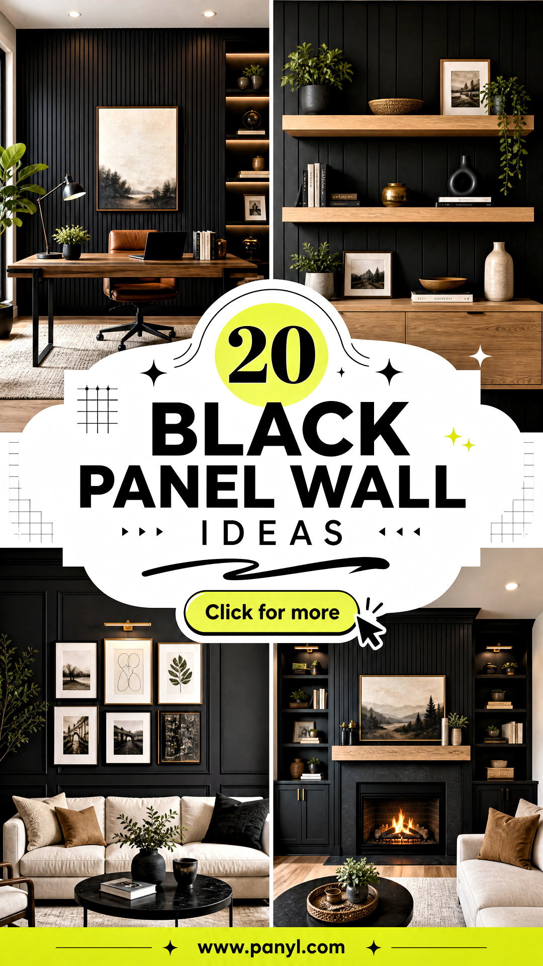 20 Black Panel Wall Ideas for Polished Modern Interiors - 20 Black Panel Wall Ideas for Polished, Modern Interiors