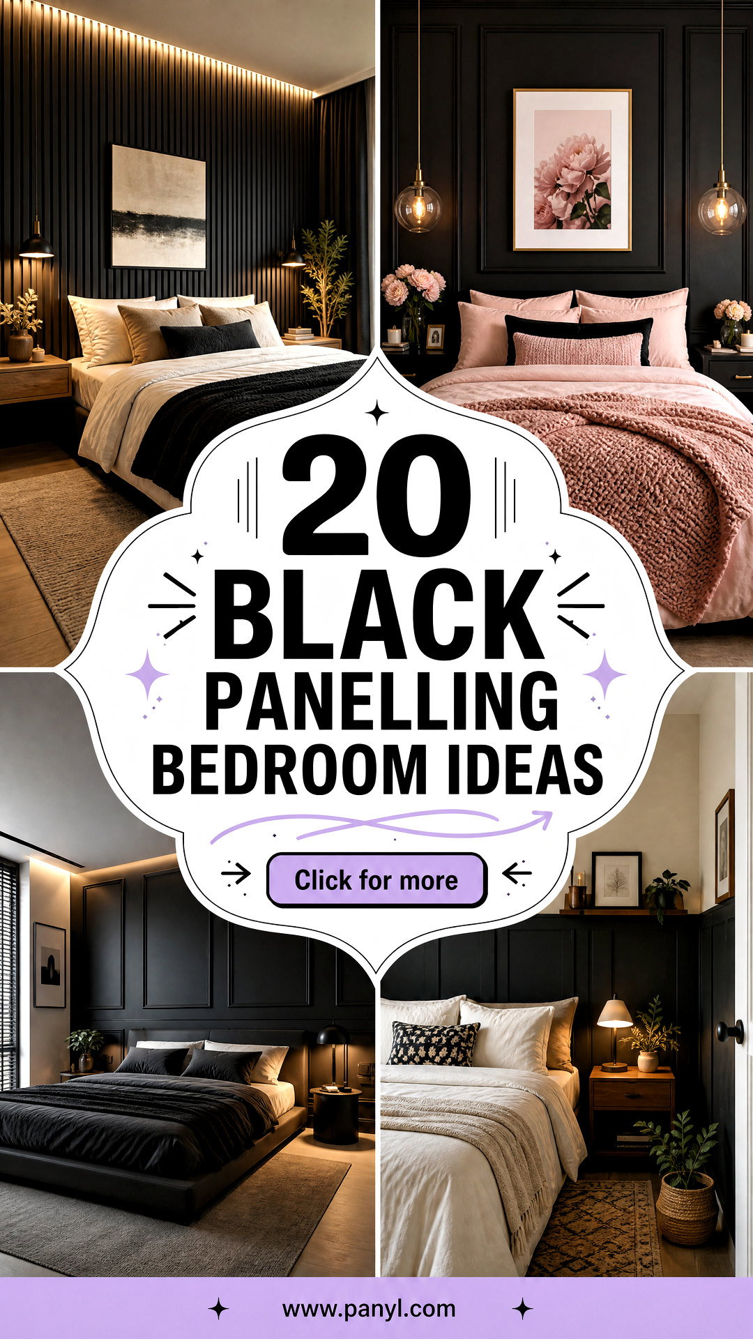 20 Black Panelling Bedroom Ideas for a Chic Cozy Retreat - 20 Black Panelling Bedroom Ideas for a Chic, Cozy Retreat