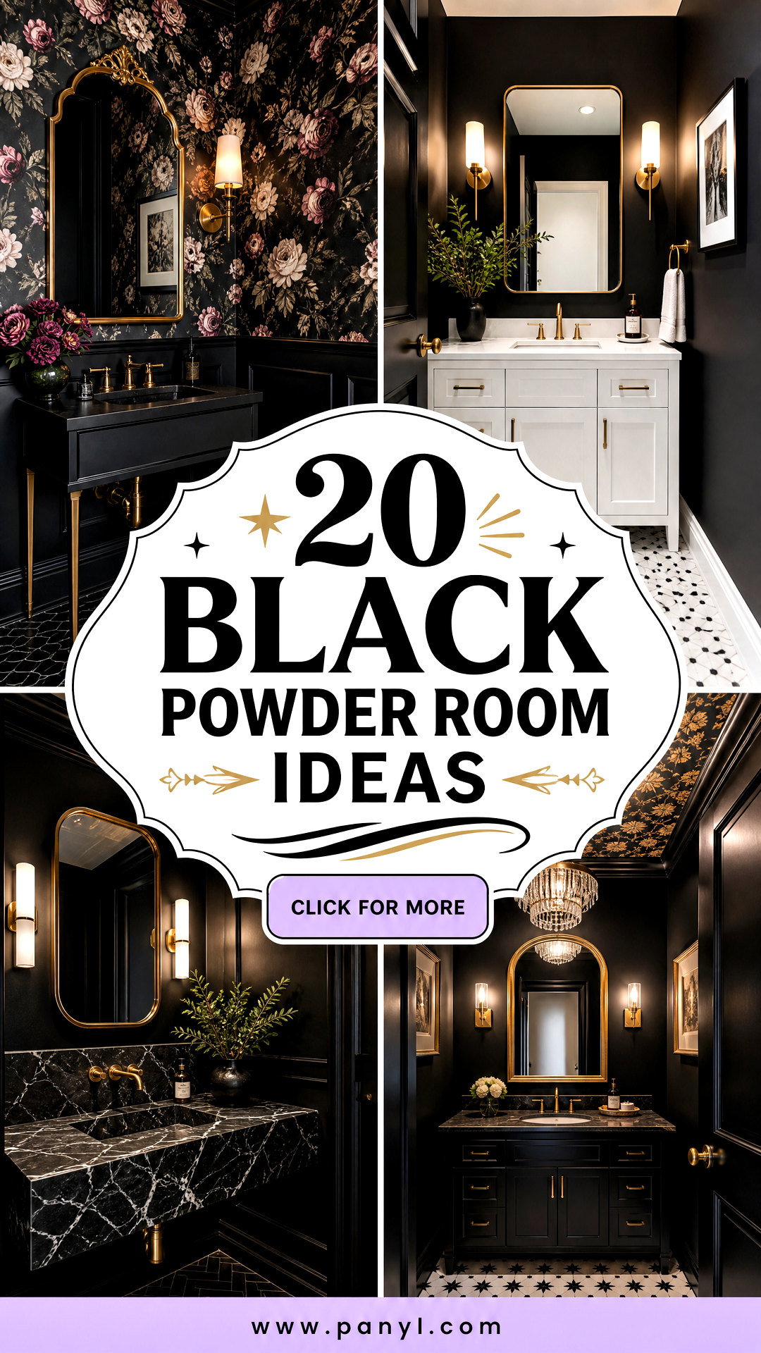 20 Black Powder Room Ideas for a Luxe Guest-Ready Space - 20 Black Powder Room Ideas for a Luxe, Guest-Ready Space
