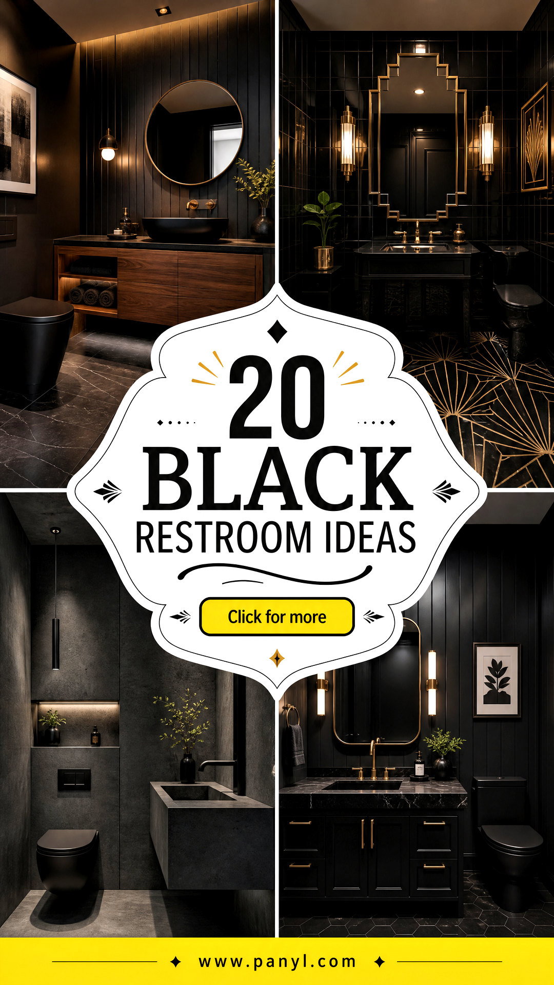 20 Black Restroom Ideas for Sleek High-Impact Modern Spaces - 20 Black Restroom Ideas for Sleek, High-Impact Modern Spaces