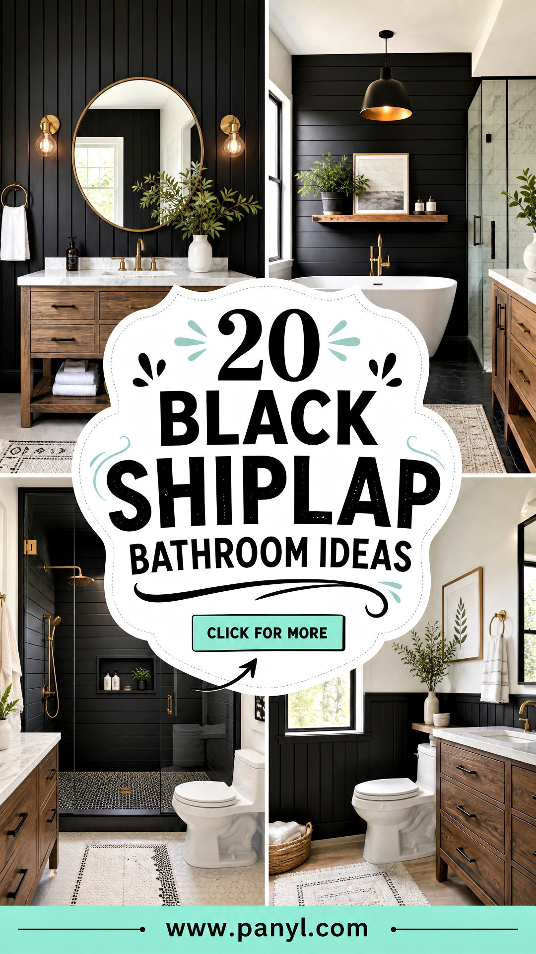 20 Black Shiplap Bathroom Ideas for a Bold Spa-Like Look - 20 Black Shiplap Bathroom Ideas for a Bold Spa-Like Look