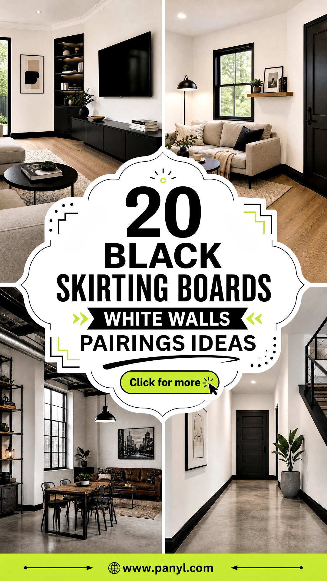 20 Black Skirting Boards White Walls Pairings for Chic Modern Homes - 20 Black Skirting Boards White Walls Pairings for Chic Modern Homes
