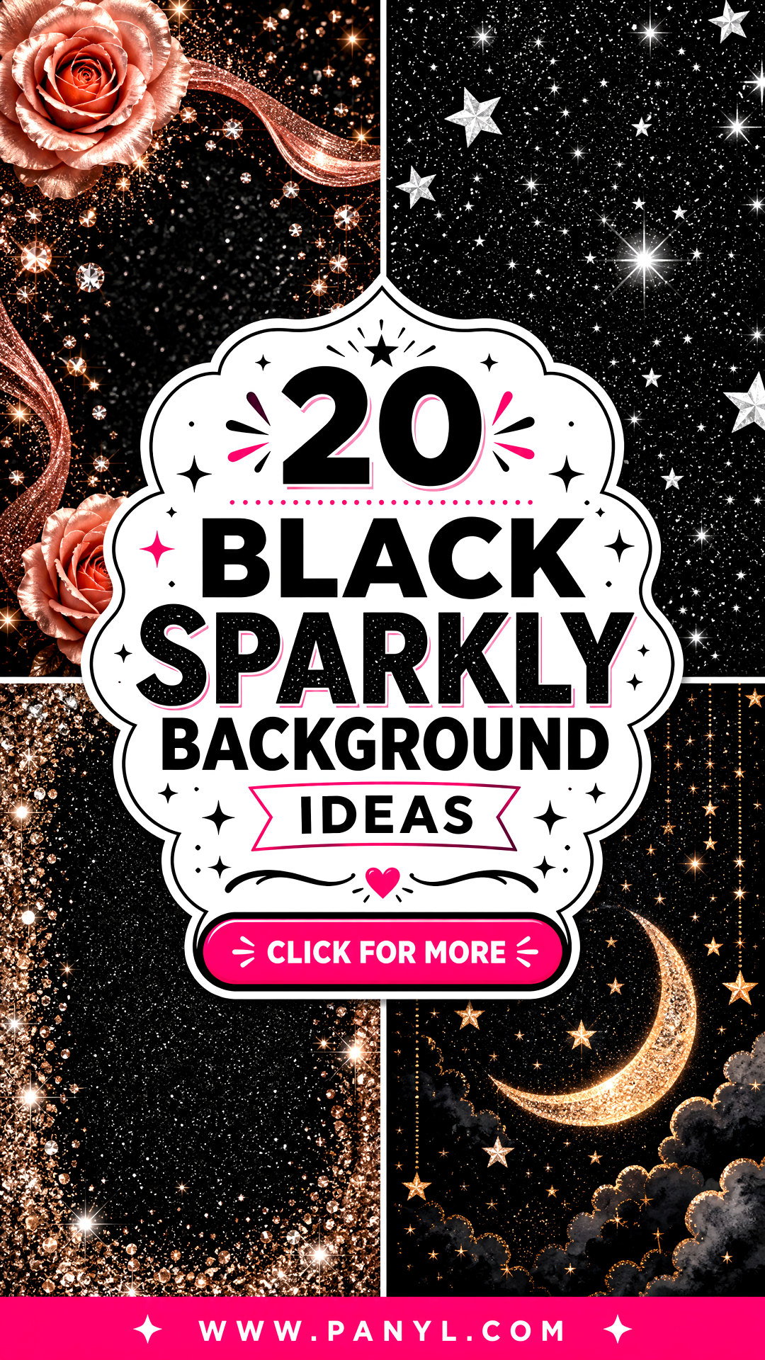 20 Black Sparkly Background Ideas for Glam Parties and Art - 20 Black Sparkly Background Ideas for Glam Parties and Art