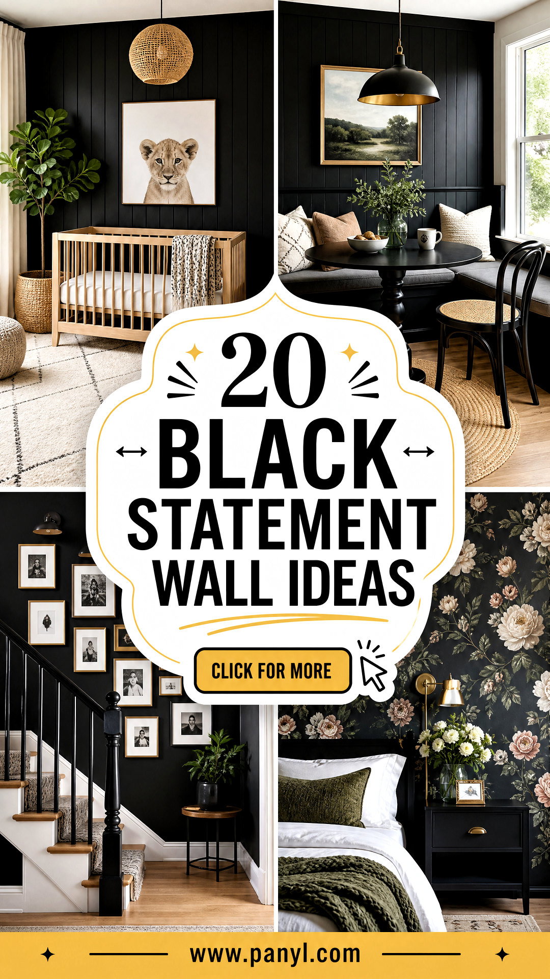 20 Black Statement Wall Ideas for Bold Sophisticated Rooms - 20 Black Statement Wall Ideas for Bold, Sophisticated Rooms
