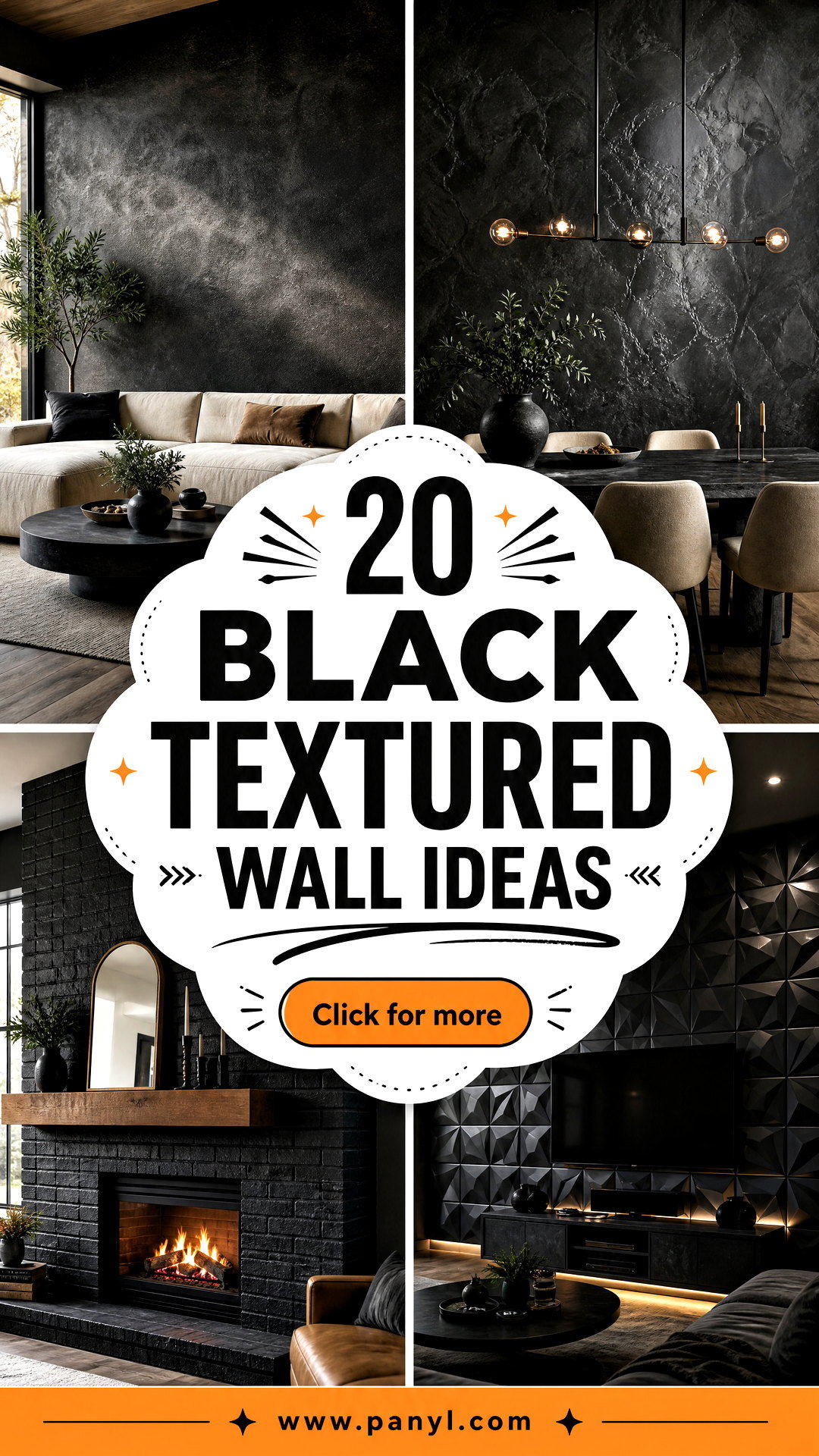 20 Black Textured Wall Ideas for Rich Dramatic Interiors - 20 Black Textured Wall Ideas for Rich, Dramatic Interiors