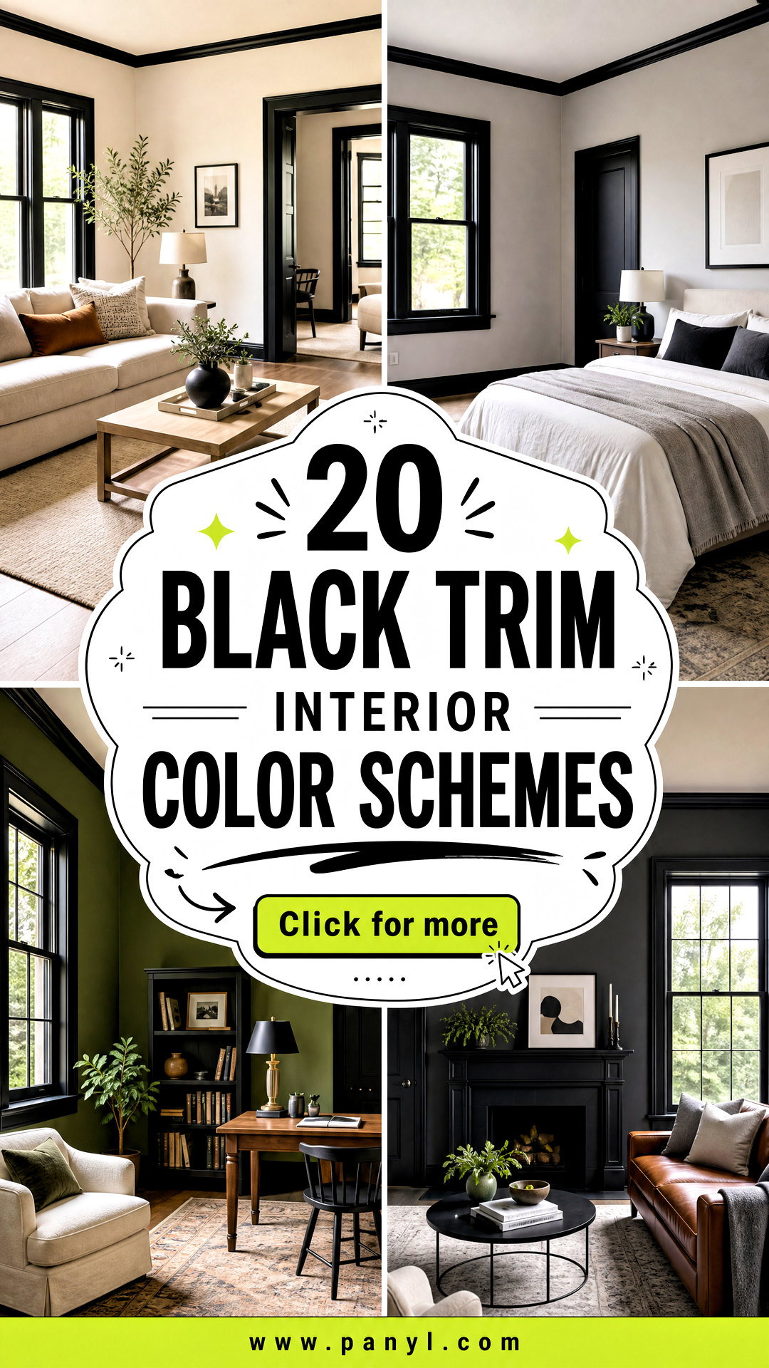 20 Black Trim Interior Color Schemes for a Polished Home - 20 Black Trim Interior Color Schemes for a Polished Home