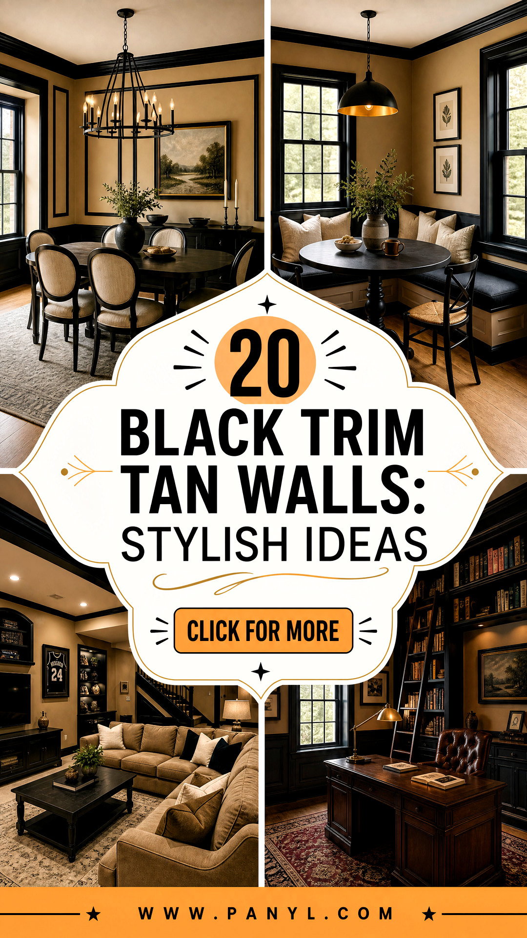 20 Black Trim Tan Walls Stylish Ideas for a Warm Modern Home - 20 Black Trim Tan Walls: Stylish Ideas for a Warm Modern Home