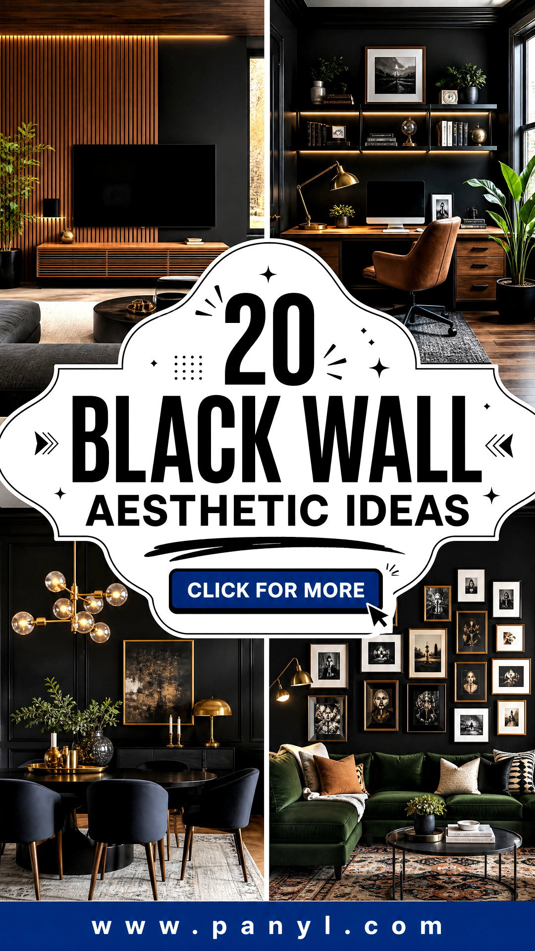 20 Black Wall Aesthetic Ideas for Bold Modern Interiors - 20 Black Wall Aesthetic Ideas for Bold, Modern Interiors