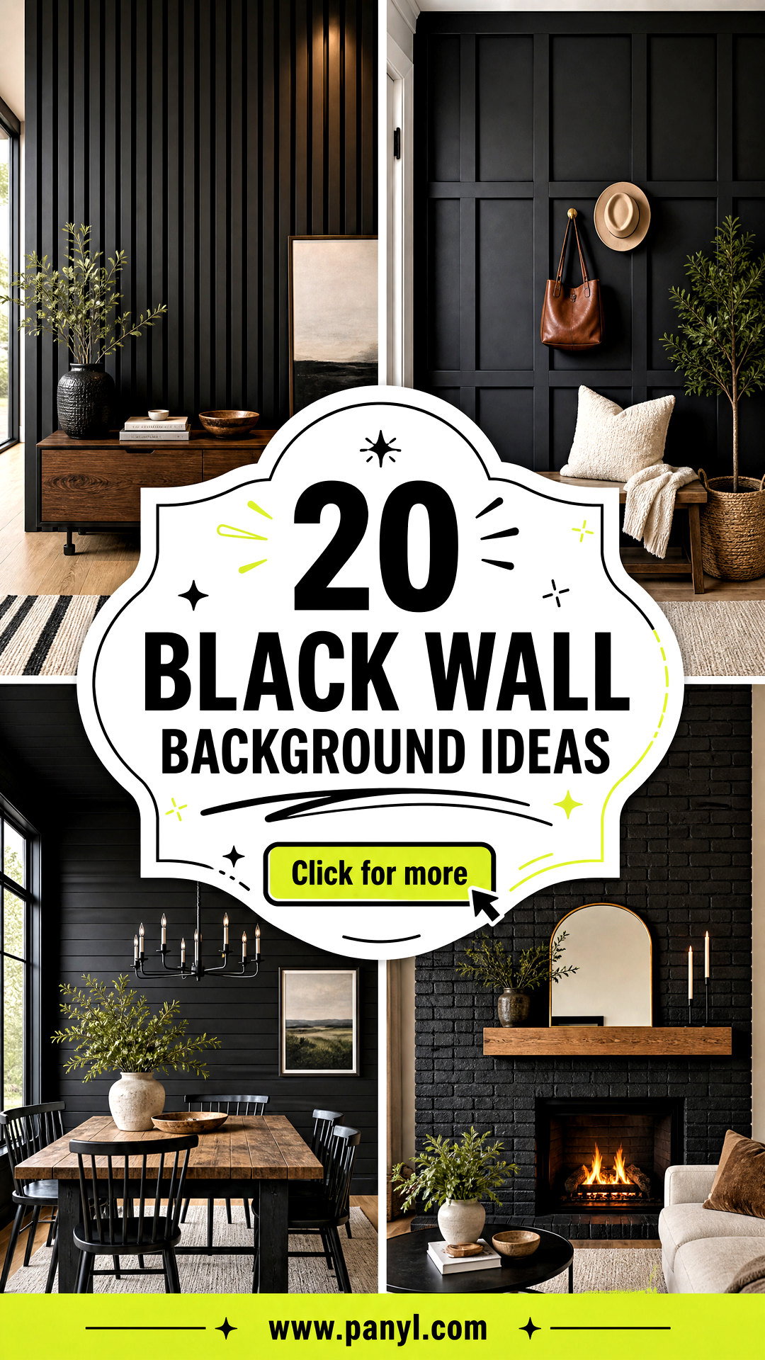 20 Black Wall Background Ideas for Stylish Photos and Rooms - 20 Black Wall Background Ideas for Stylish Photos and Rooms
