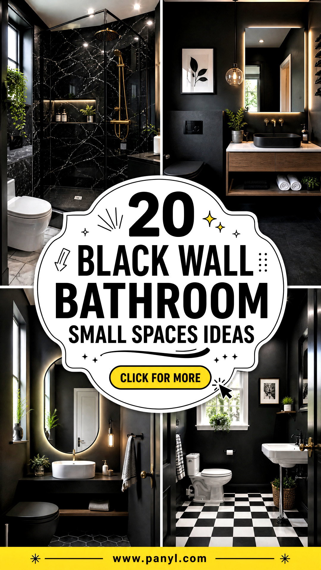 20 Black Wall Bathroom Small Spaces Ideas That Feel Larger - 20 Black Wall Bathroom Small Spaces Ideas That Feel Larger