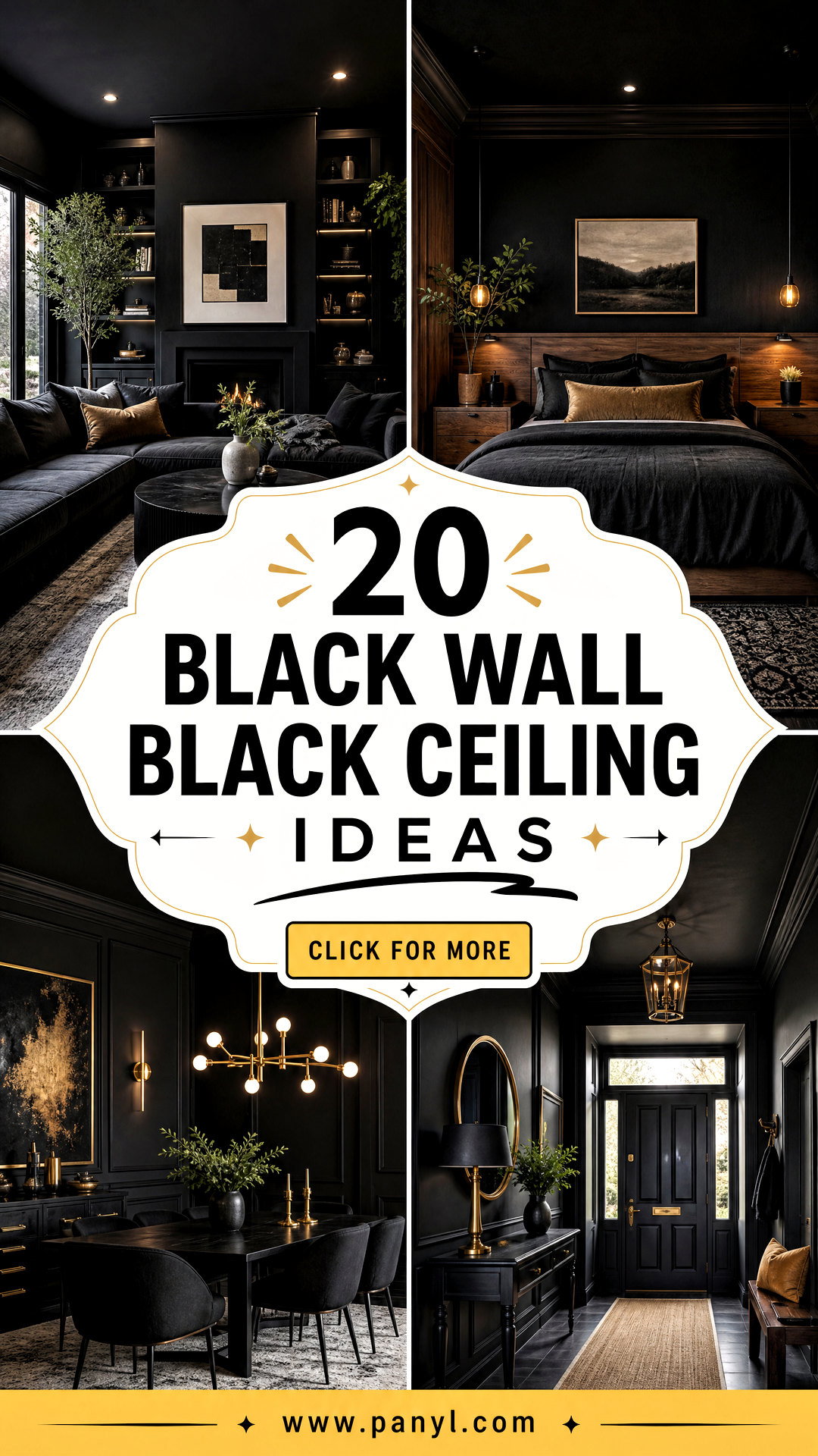 20 Black Wall Black Ceiling Ideas for Bold Dramatic Rooms - 20 Black Wall Black Ceiling Ideas for Bold, Dramatic Rooms