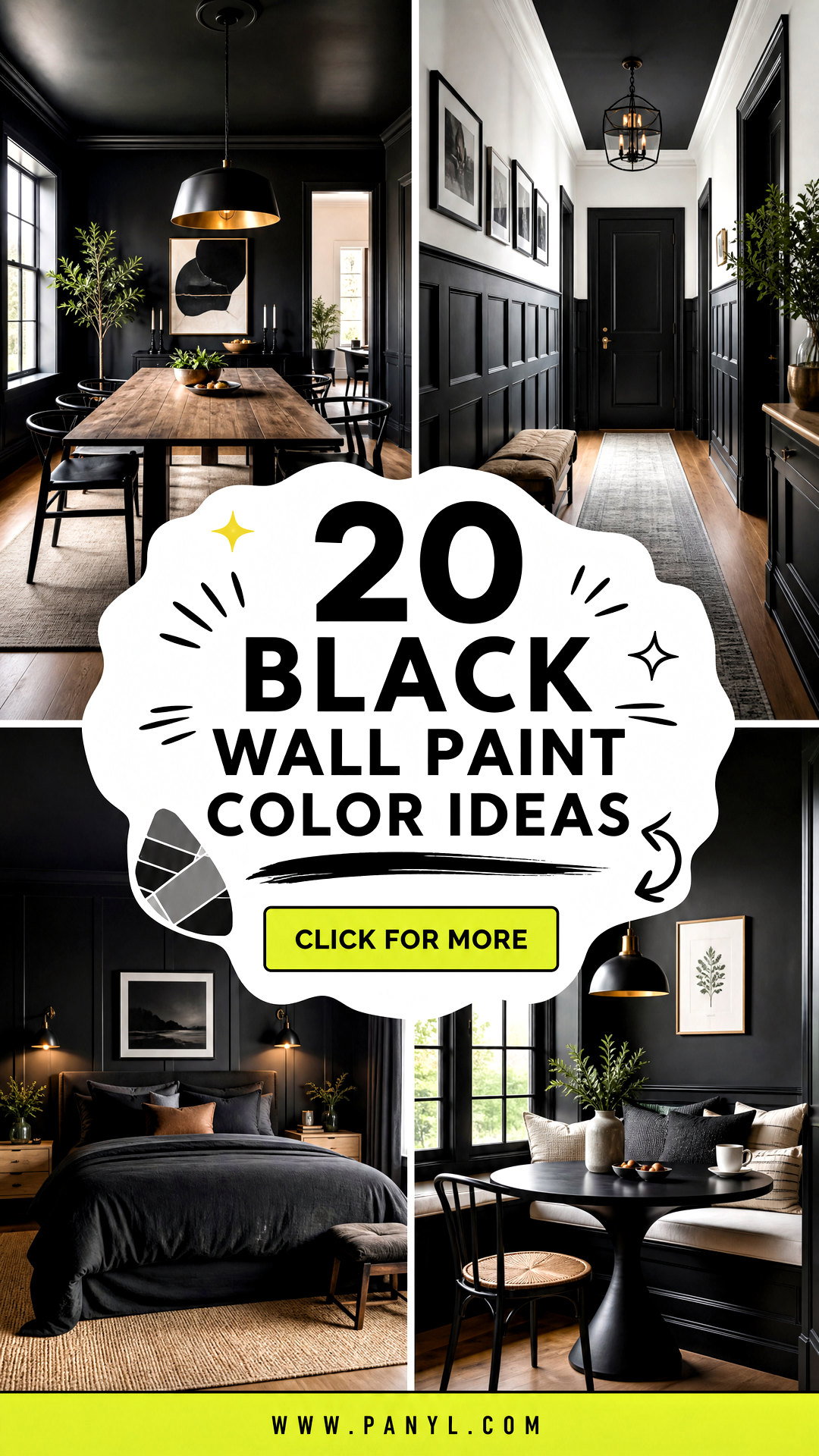 20 Black Wall Paint Color Ideas for a Striking Modern Home - 20 Black Wall Paint Color Ideas for a Striking Modern Home