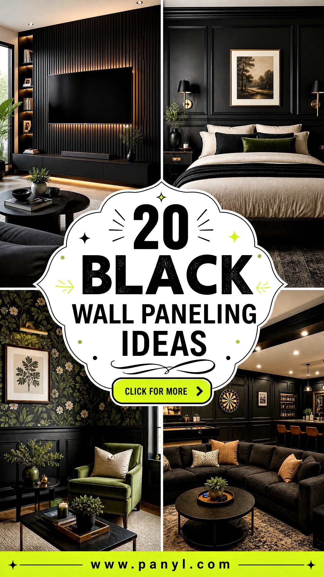 20 Black Wall Paneling Ideas for Timeless Texture and Style - 20 Black Wall Paneling Ideas for Timeless Texture and Style