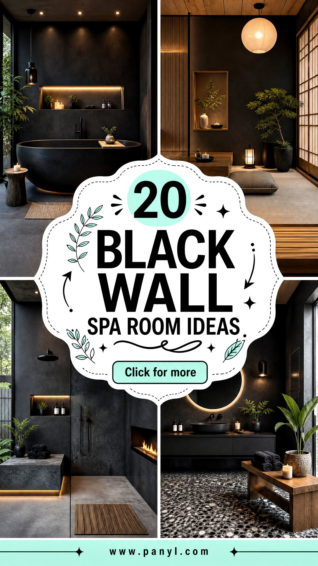 20 Black Wall Spa Room Ideas for a Calm Luxurious Retreat - 20 Black Wall Spa Room Ideas for a Calm, Luxurious Retreat