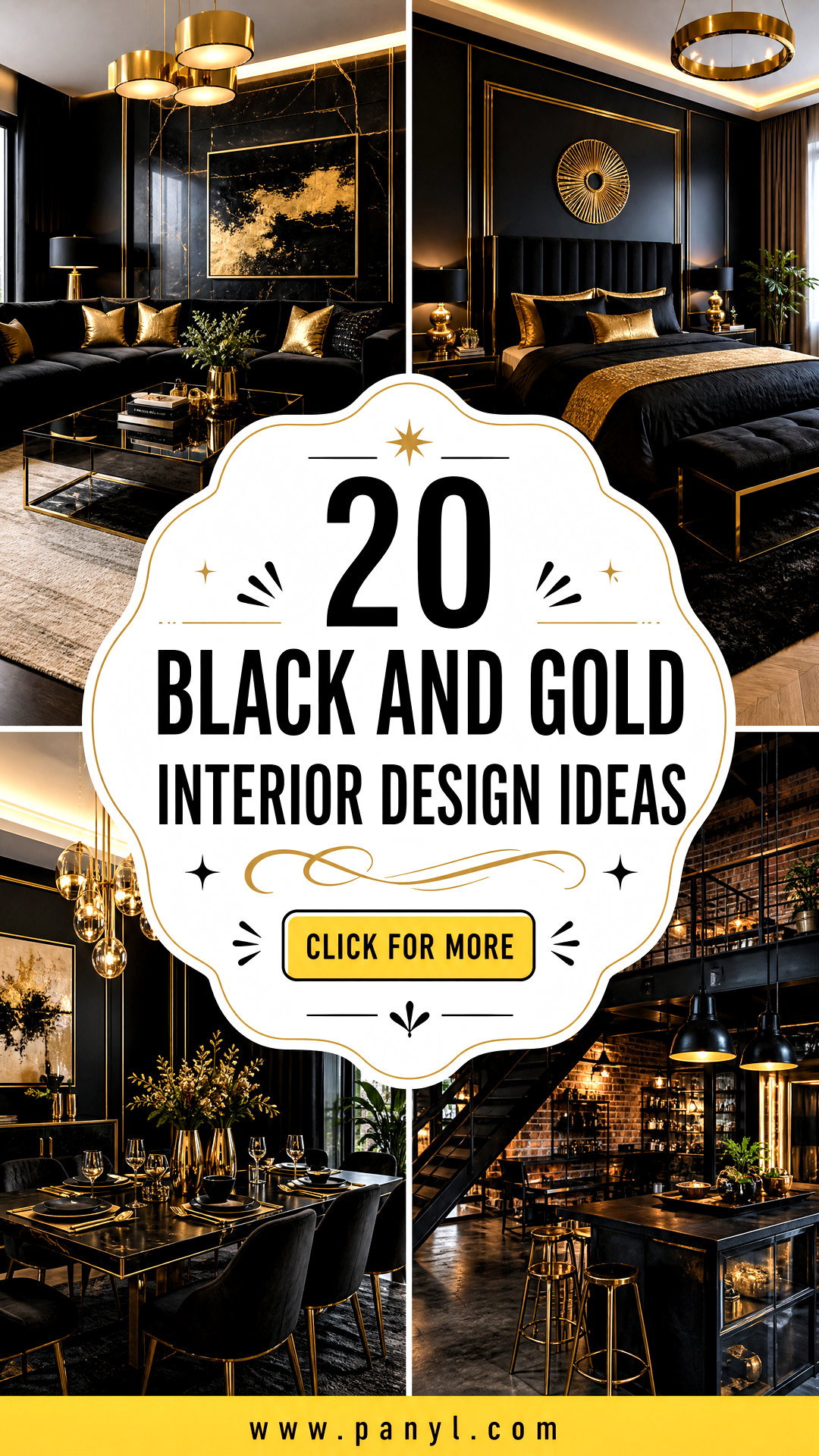 20 Black and Gold Interior Design Ideas for Luxe Stylish Homes - 20 Black and Gold Interior Design Ideas for Luxe, Stylish Homes