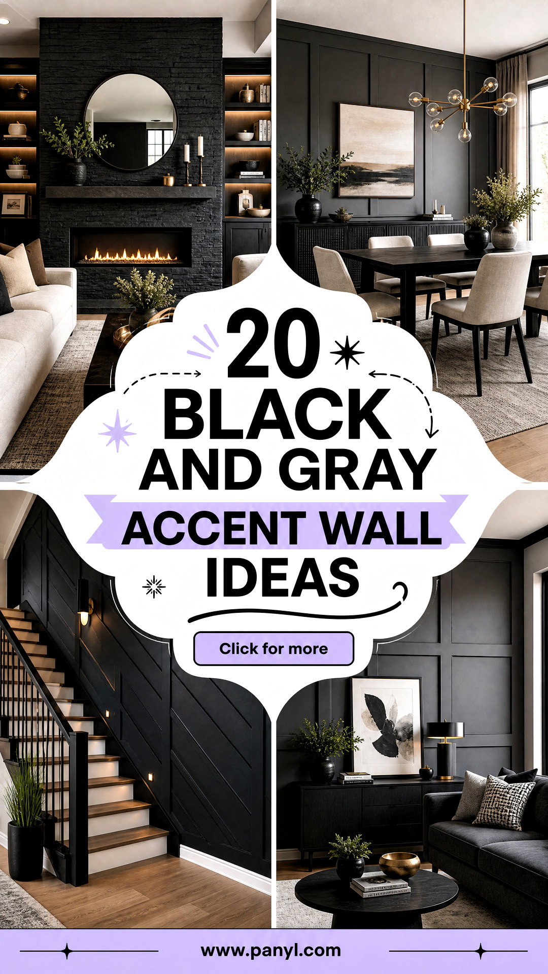 20 Black and Gray Accent Wall Ideas Chic Ideas for Modern Rooms - 20 Black and Gray Accent Wall Ideas: Chic Ideas for Modern Rooms