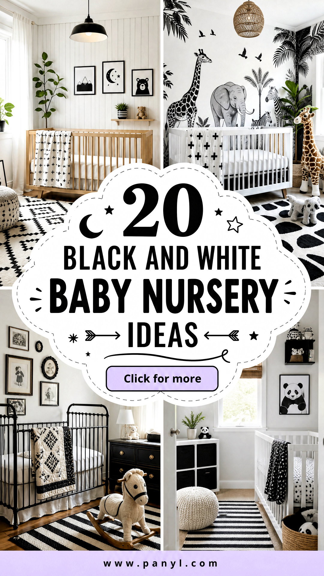 20 Black and White Baby Nursery Ideas for a Sweet Space - 20 Black and White Baby Nursery Ideas for a Sweet Space