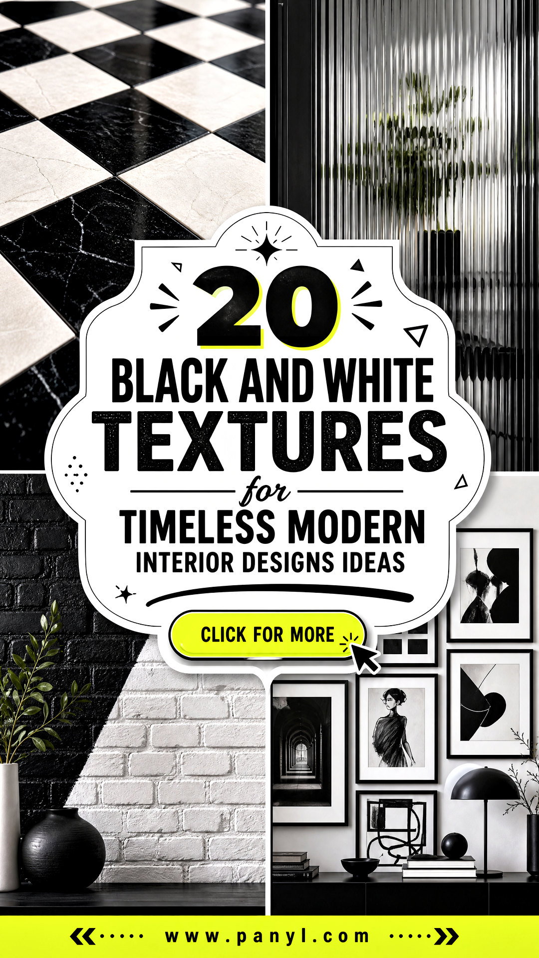 20 Black and White Textures for Timeless Modern Interior Designs - 20 Black and White Textures for Timeless Modern Interior Designs