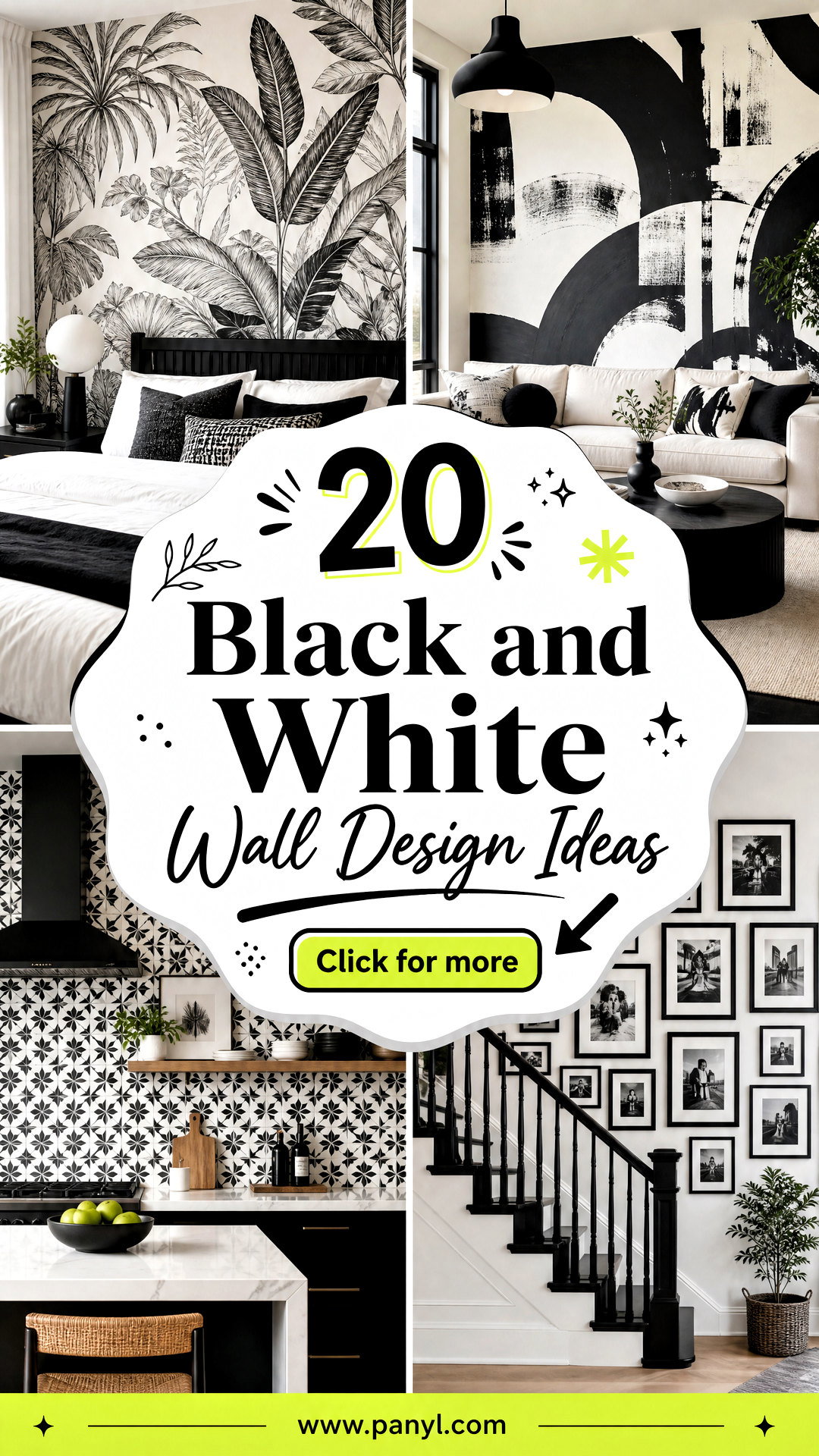 20 Black and White Wall Design Ideas for Stylish Modern Homes - 20 Black and White Wall Design Ideas for Stylish Modern Homes