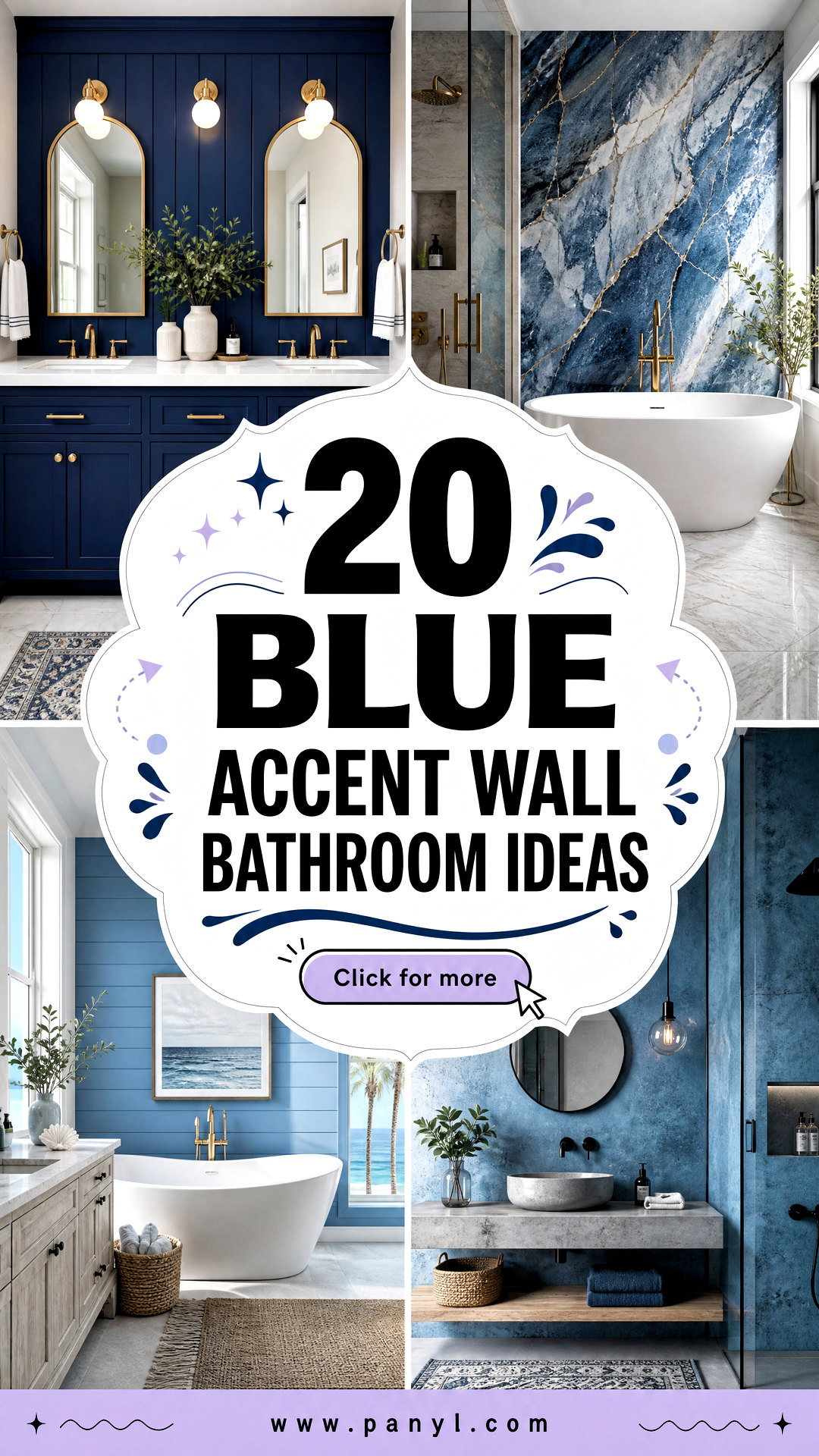 20 Blue Accent Wall Bathroom Ideas for a Chic Spa-Like Refresh - 20 Blue Accent Wall Bathroom Ideas for a Chic Spa-Like Refresh