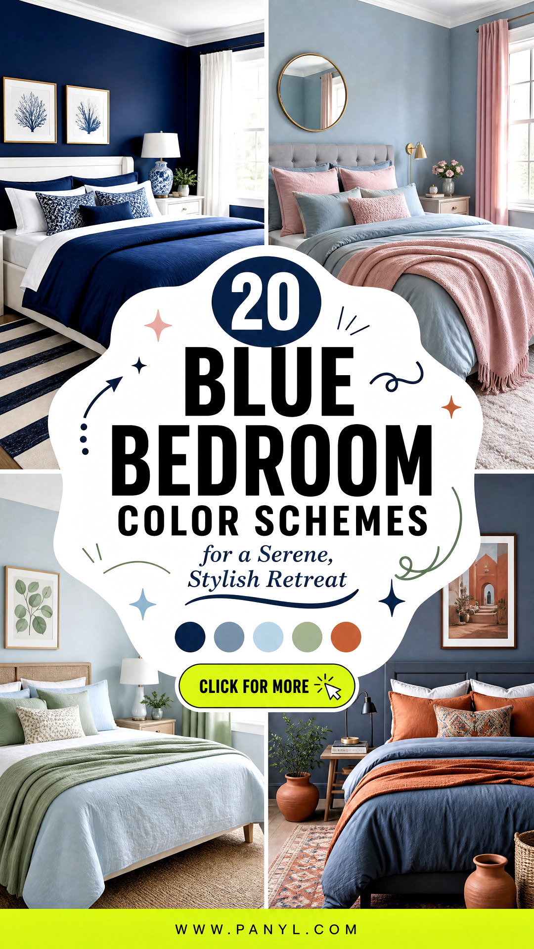 20 Blue Bedroom Color Schemes for a Serene Stylish Retreat - 20 Blue Bedroom Color Schemes for a Serene, Stylish Retreat