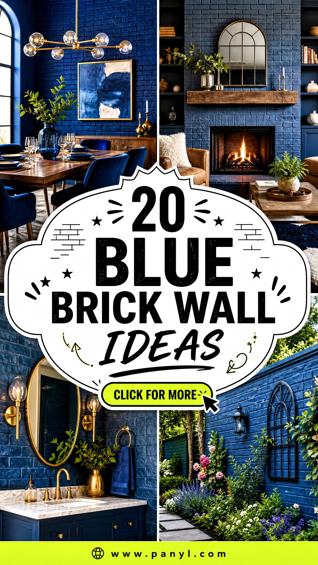 20 Blue Brick Wall Ideas for Bold Character-Filled Spaces - 20 Blue Brick Wall Ideas for Bold, Character-Filled Spaces