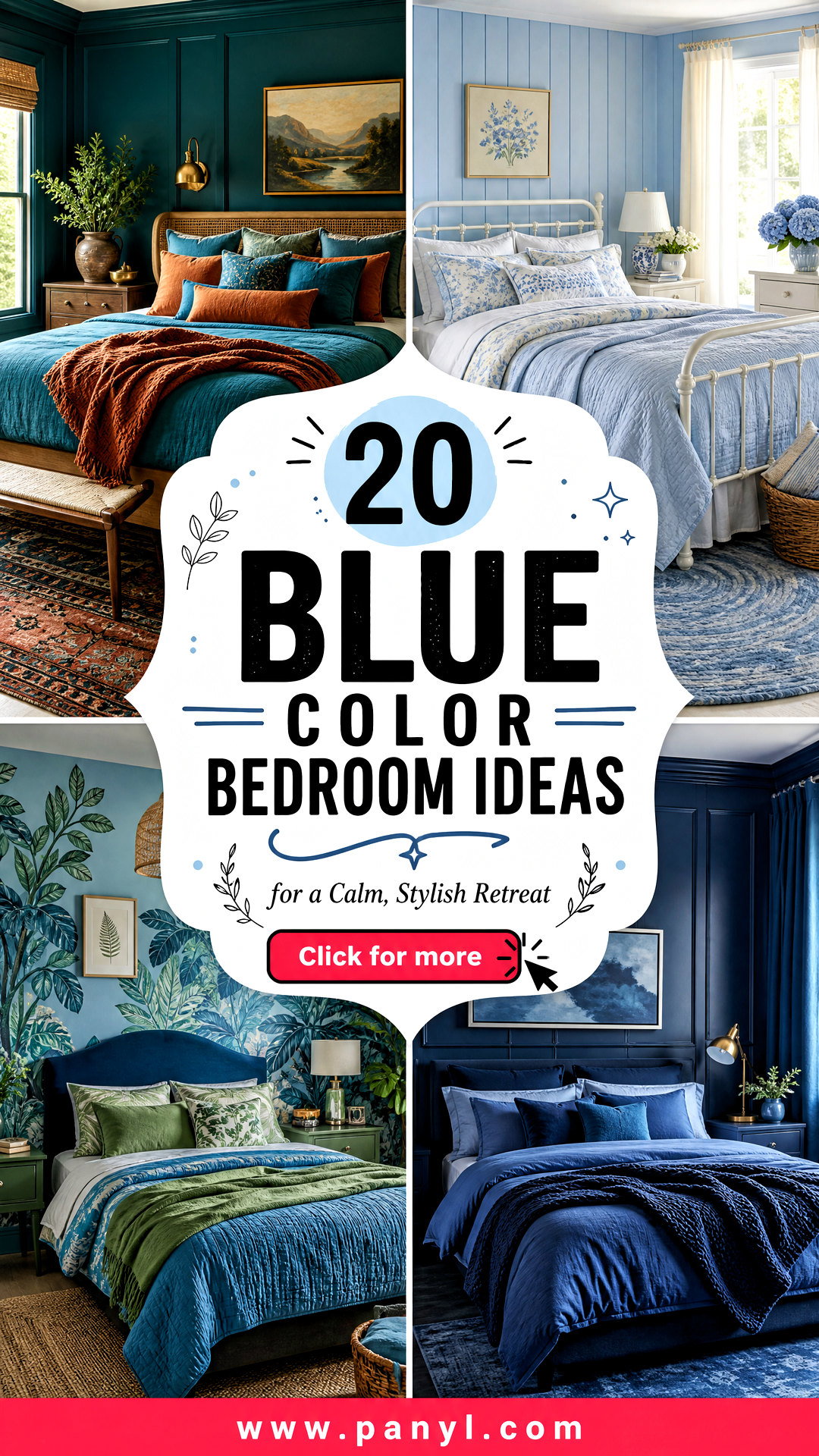 20 Blue Color Bedroom Ideas for a Calm Stylish Retreat - 20 Blue Color Bedroom Ideas for a Calm, Stylish Retreat
